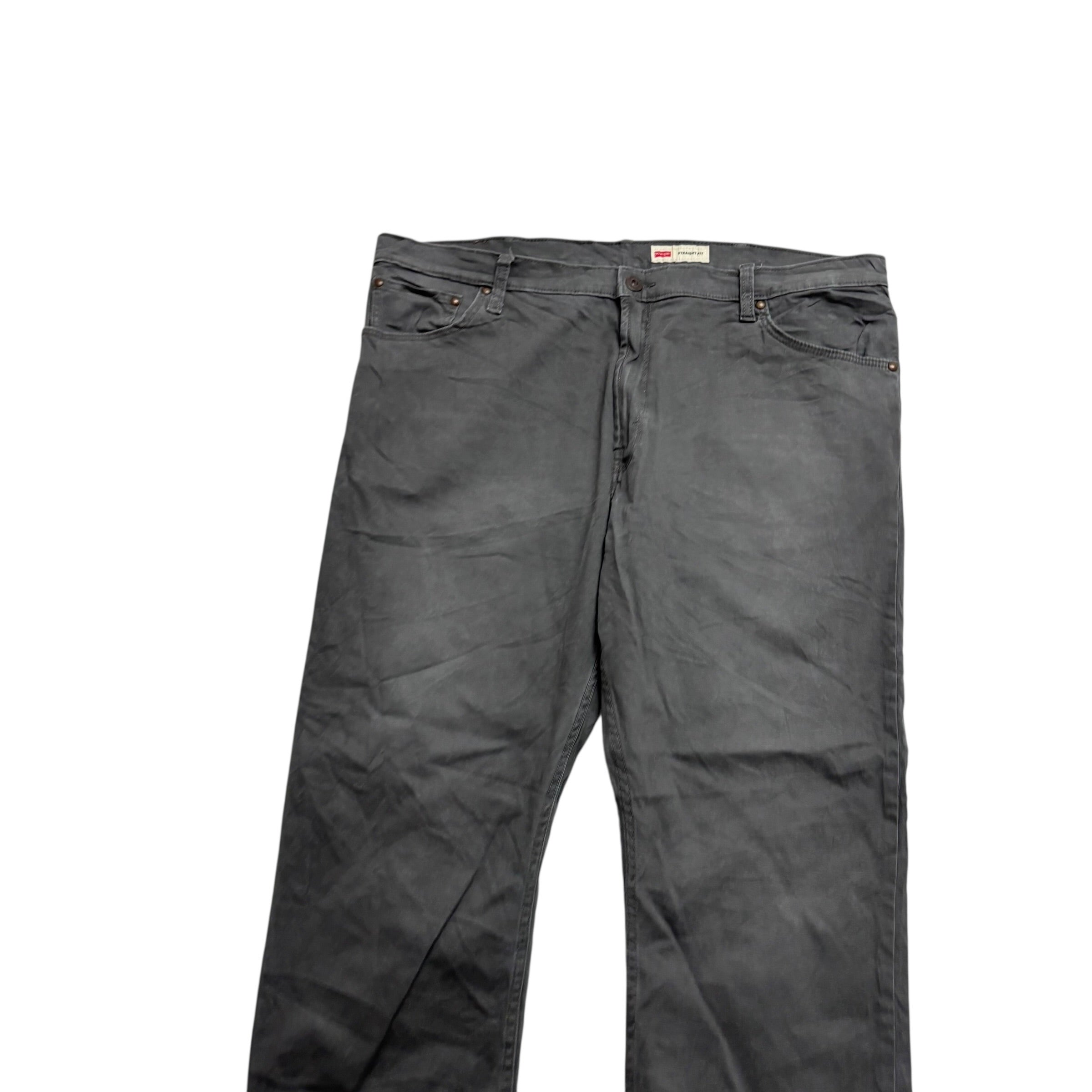 Wrangler Trousers W40 L30 Mens Grey Regular Straight Fit Stretch Pants (E)