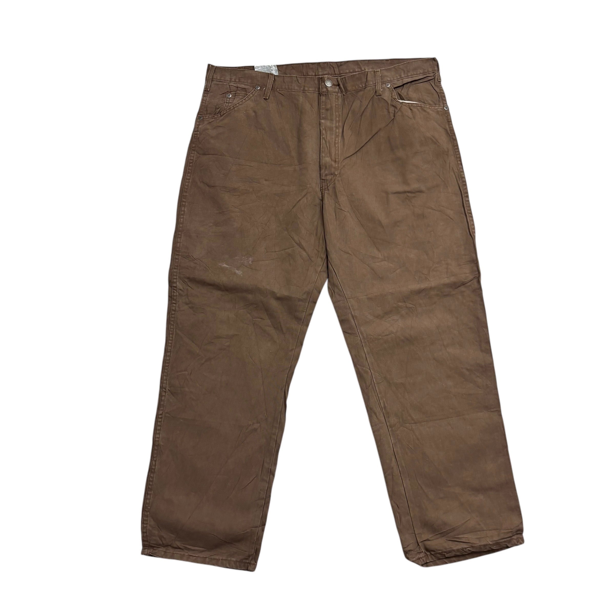 Dickies Carpenter Pants W42 L30 Mens Brown Relaxed Straight Fit Trousers Jeans