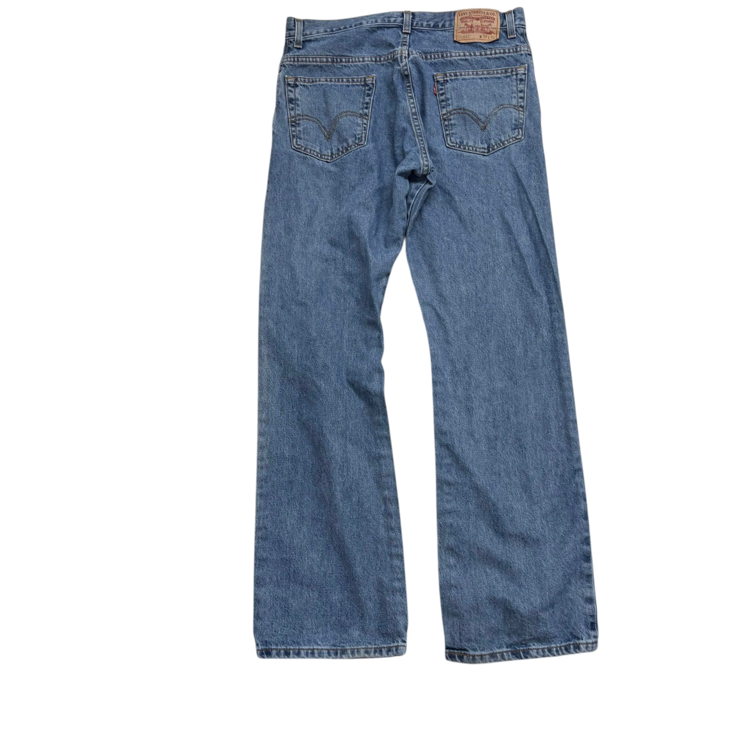 Levis 517 Jeans W34 L32 Mens Mid Blue Regular Bootcut Fit Vintage Denim (F)