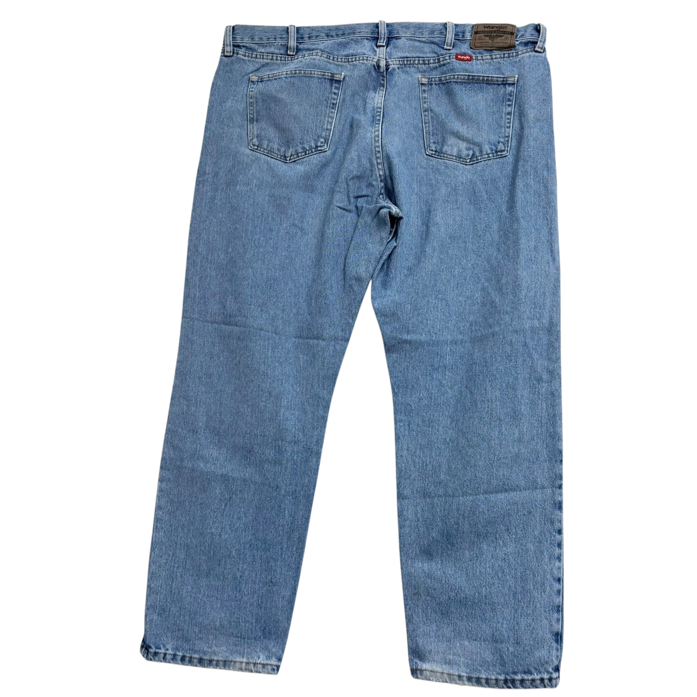 Wrangler Jeans W44 L30 Mens Light Blue Relaxed Straight Fit Denim (E)
