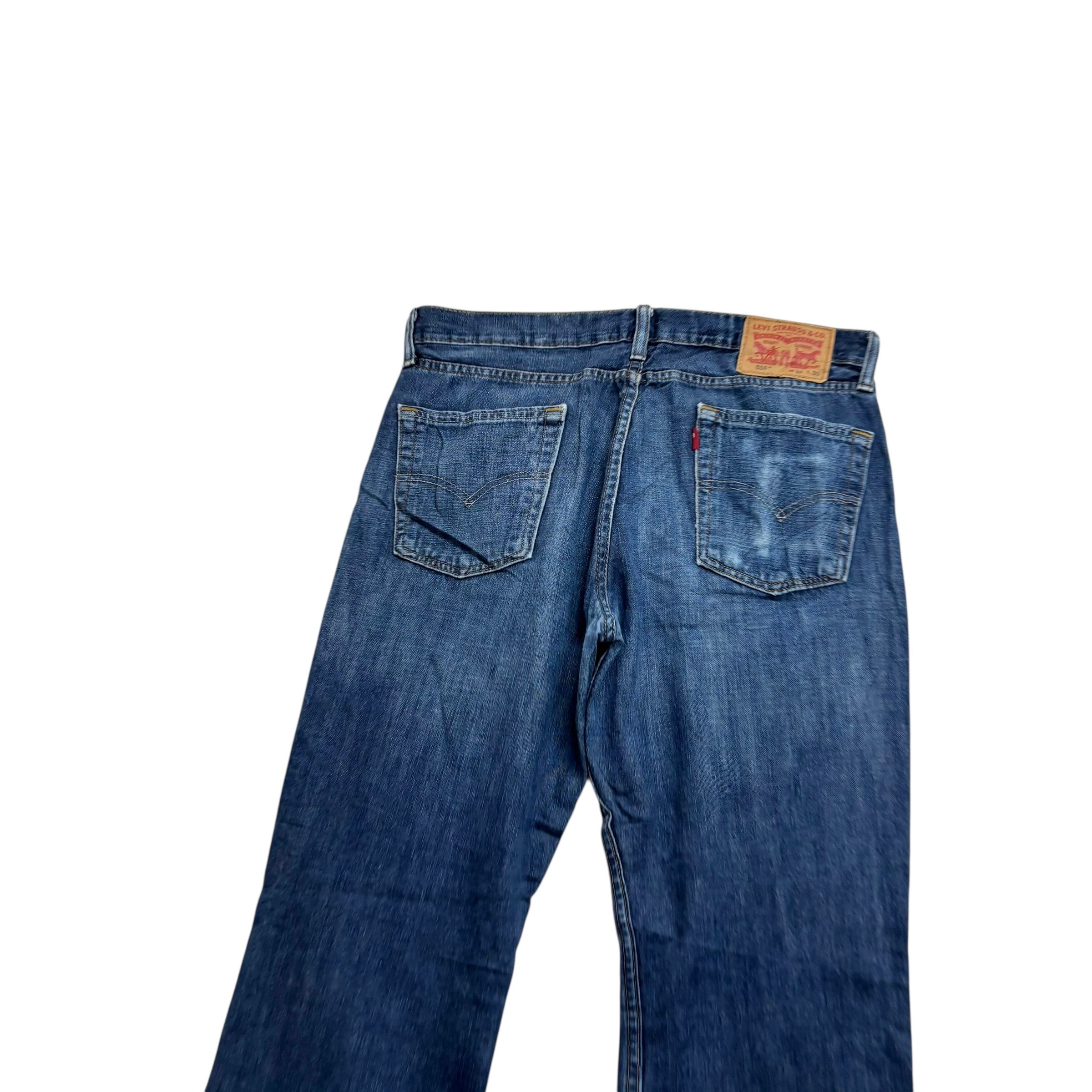 Levis 514 Jeans W32 L30 Mens Mid Blue Regular Straight Fit Denim