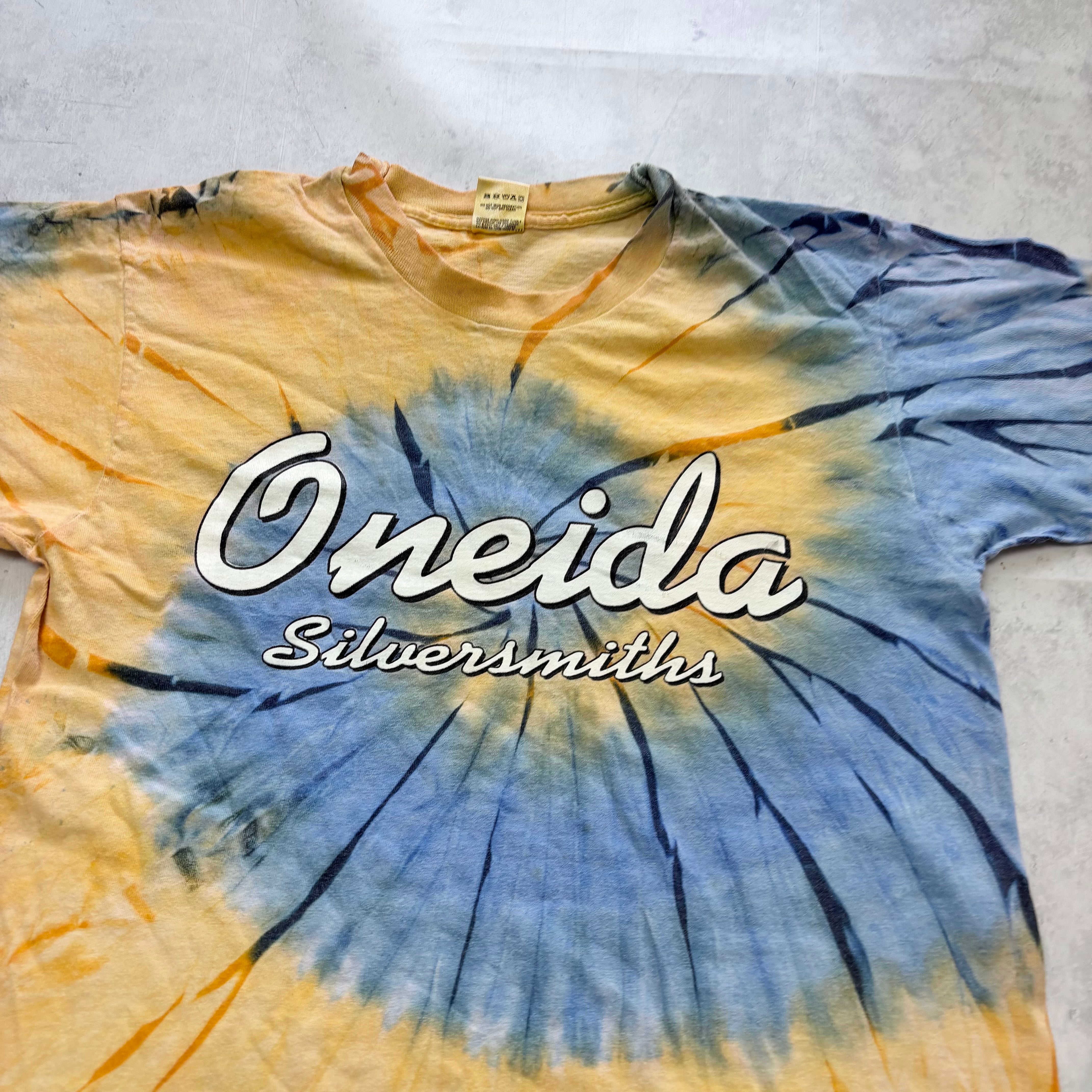 Vintage T Shirt Mens Medium Tie Die Single Stitch Graphic Print 90s USA (E)