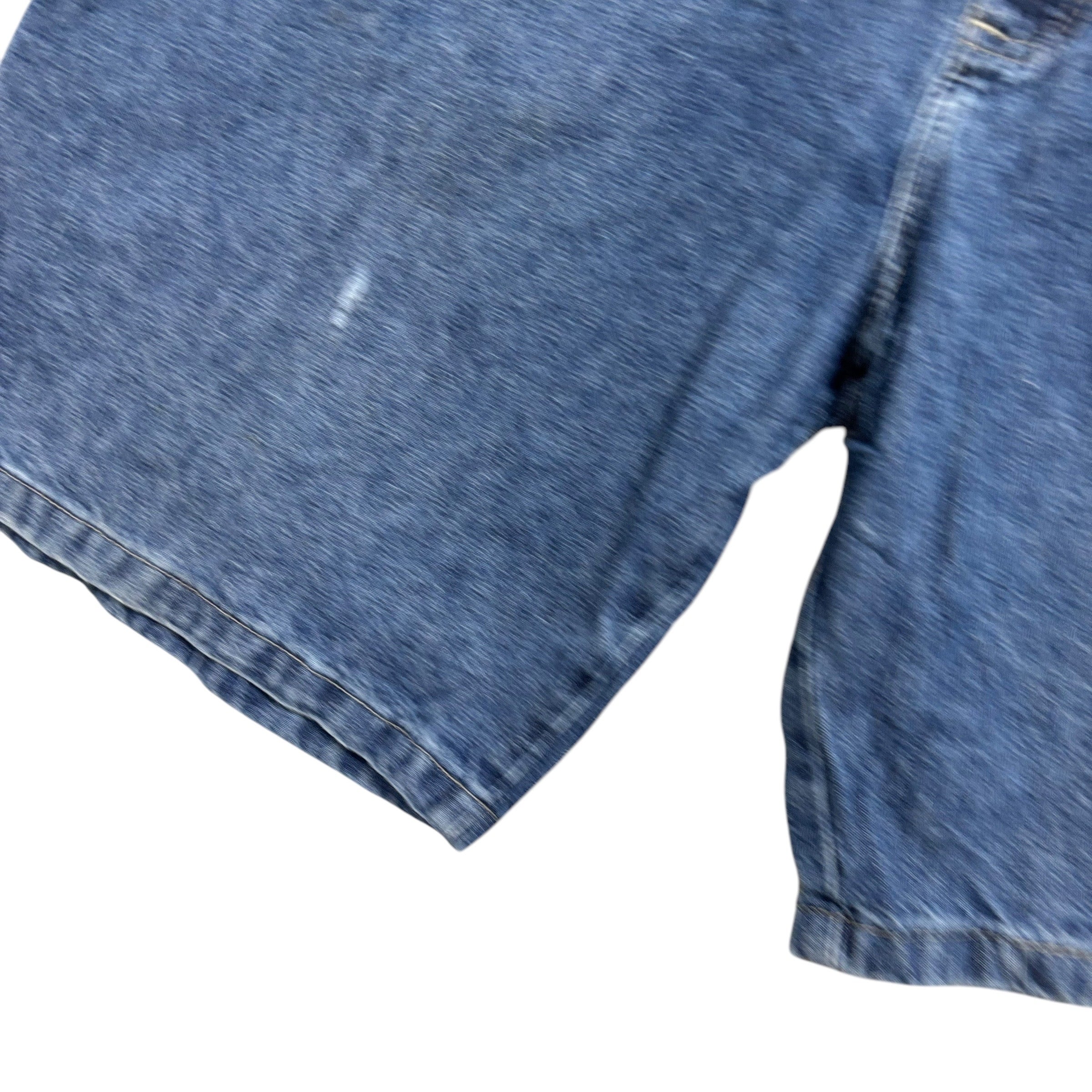 Wrangler Baggy Jorts W38 Mens Mid Blue Denim Shorts Relaxed Fit Carpenter (F)