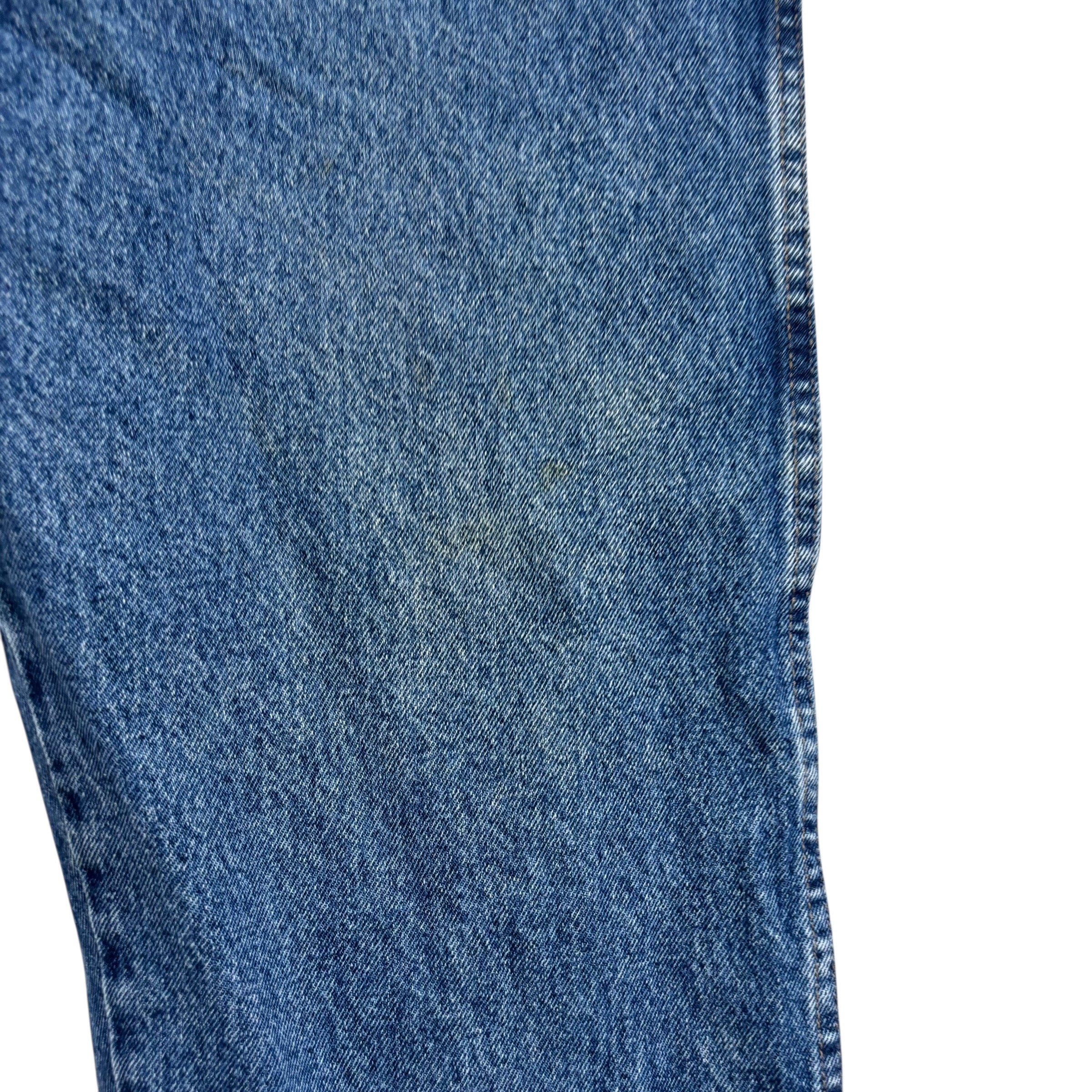 Wrangler Jeans W40 L29 Mens Mid Blue Baggy Relaxed Straight Fit Denim