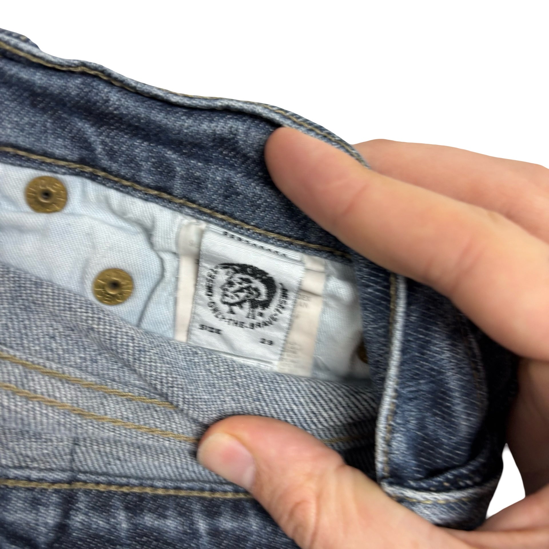 Diesel Zerox Jeans W29 L34 Mens Mid Blue Slim Straight Fit Stretch Denim