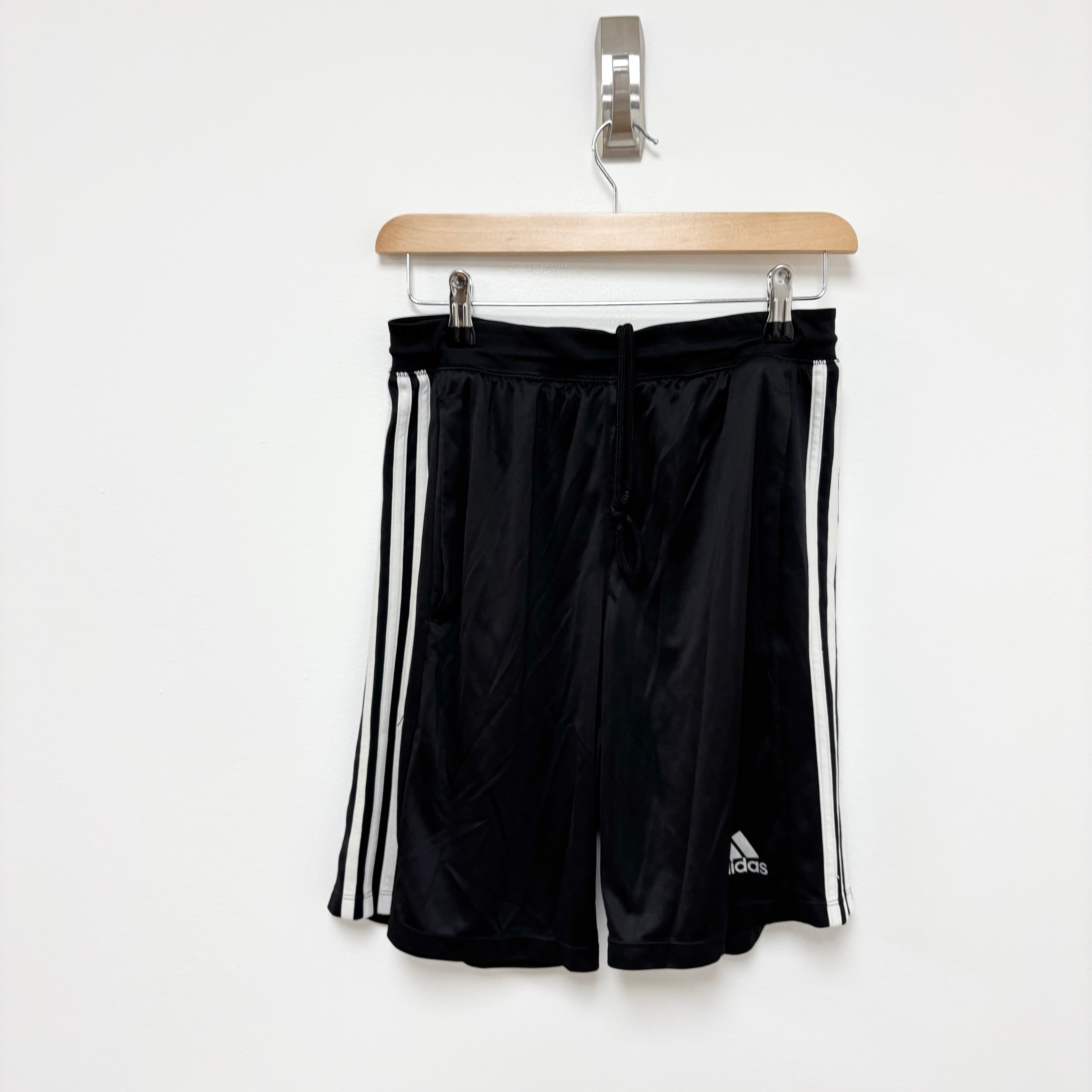 Adidas Shorts Mens Small Black Sports Running Gym Athletic Pockets (E)