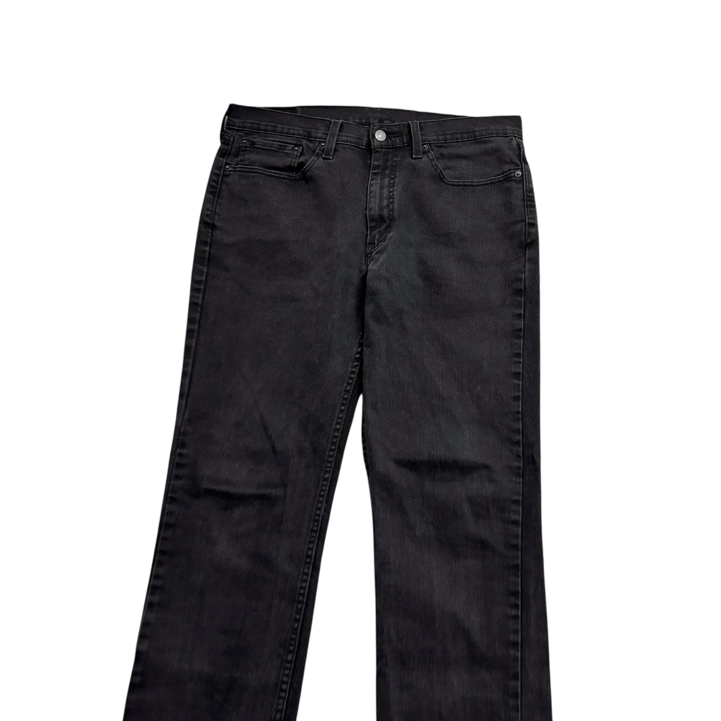 Levis 514 Jeans W34 L32 Mens Black Regular Straight Fit Stretch Denim (E)