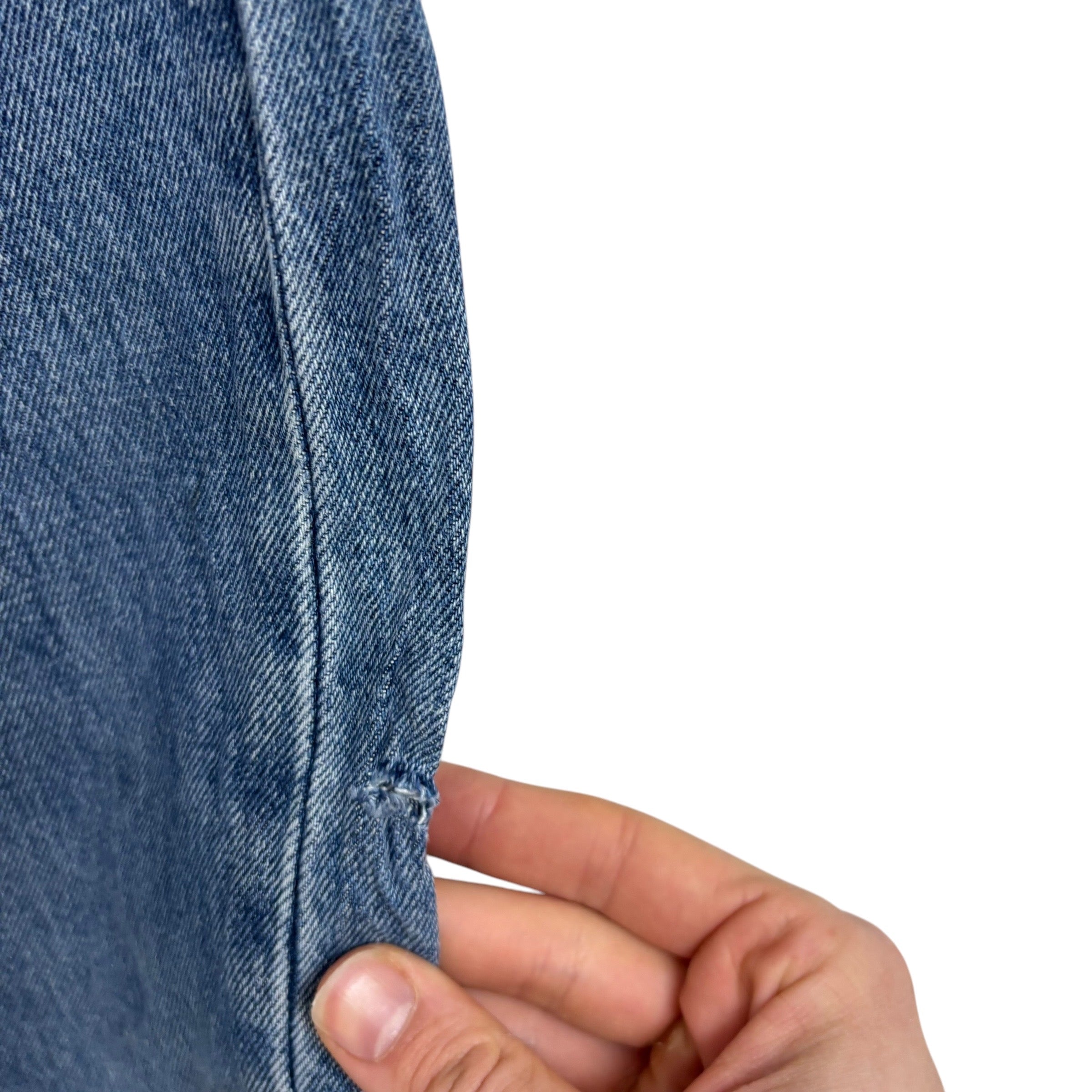 Levis 505 Jeans W38 L30 Mens Mid Blue Regular Straight Fit Denim