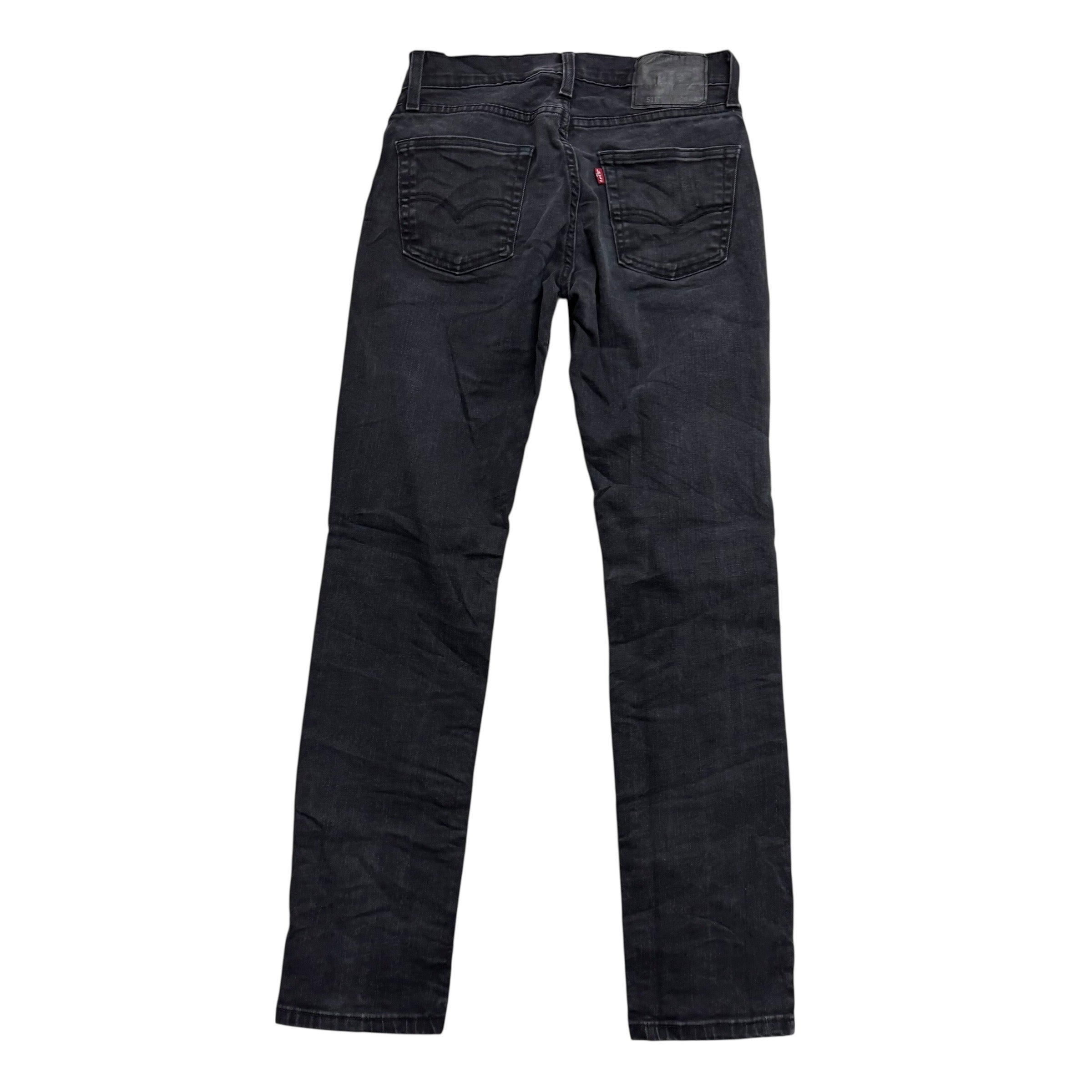 Levis 511 Jeans W28 L32 Mens Black Slim Fit Stretch Denim