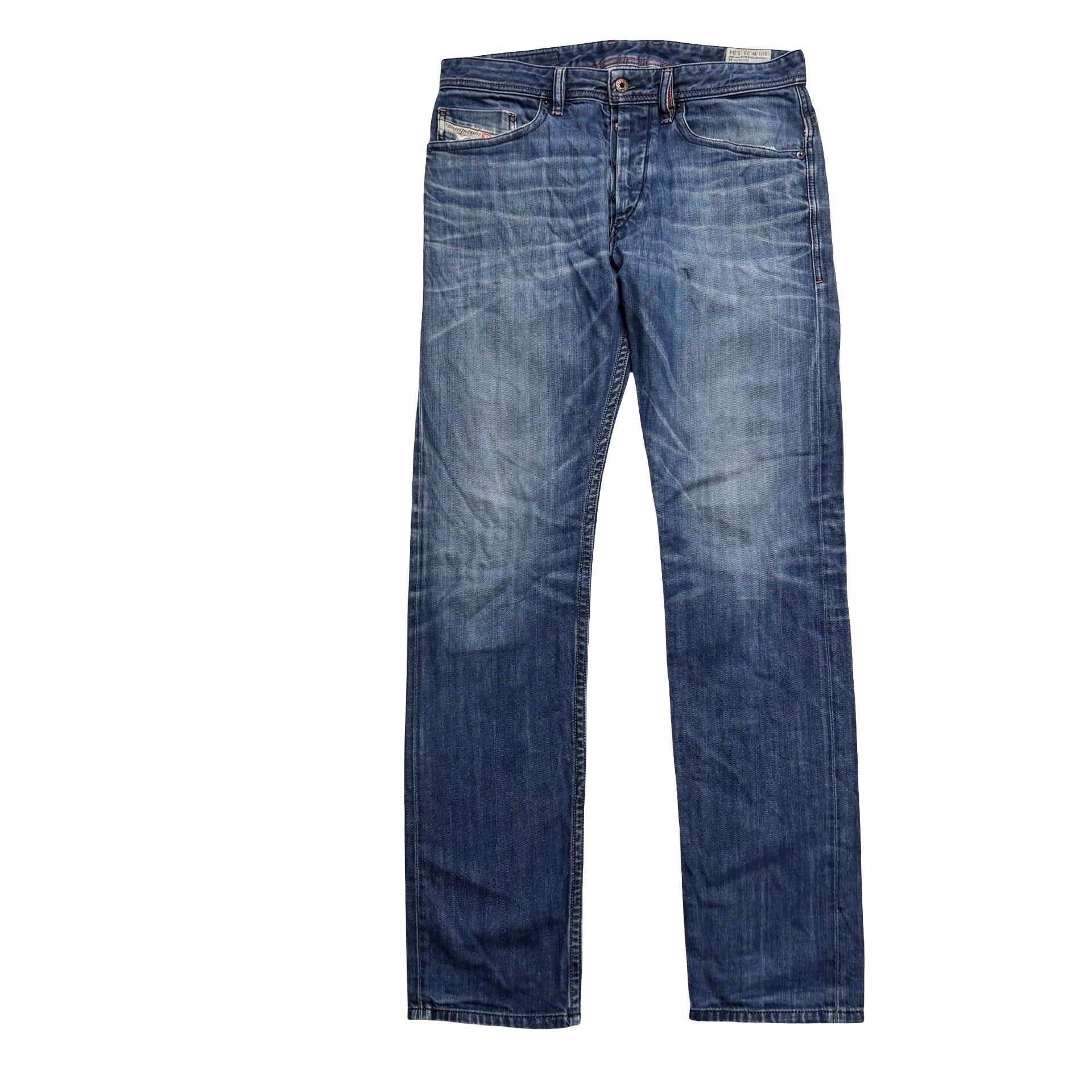 Diesel Braddom Jeans W32 L34 Mens Dark Blue Slim Carrot Fit Denim