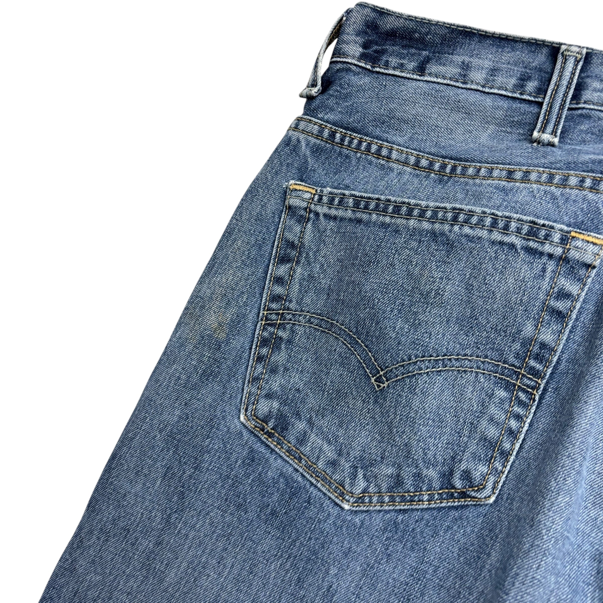 Levis 569 Jeans W38 L29 Mens Mid Blue Baggy Relaxed Straight Fit Denim