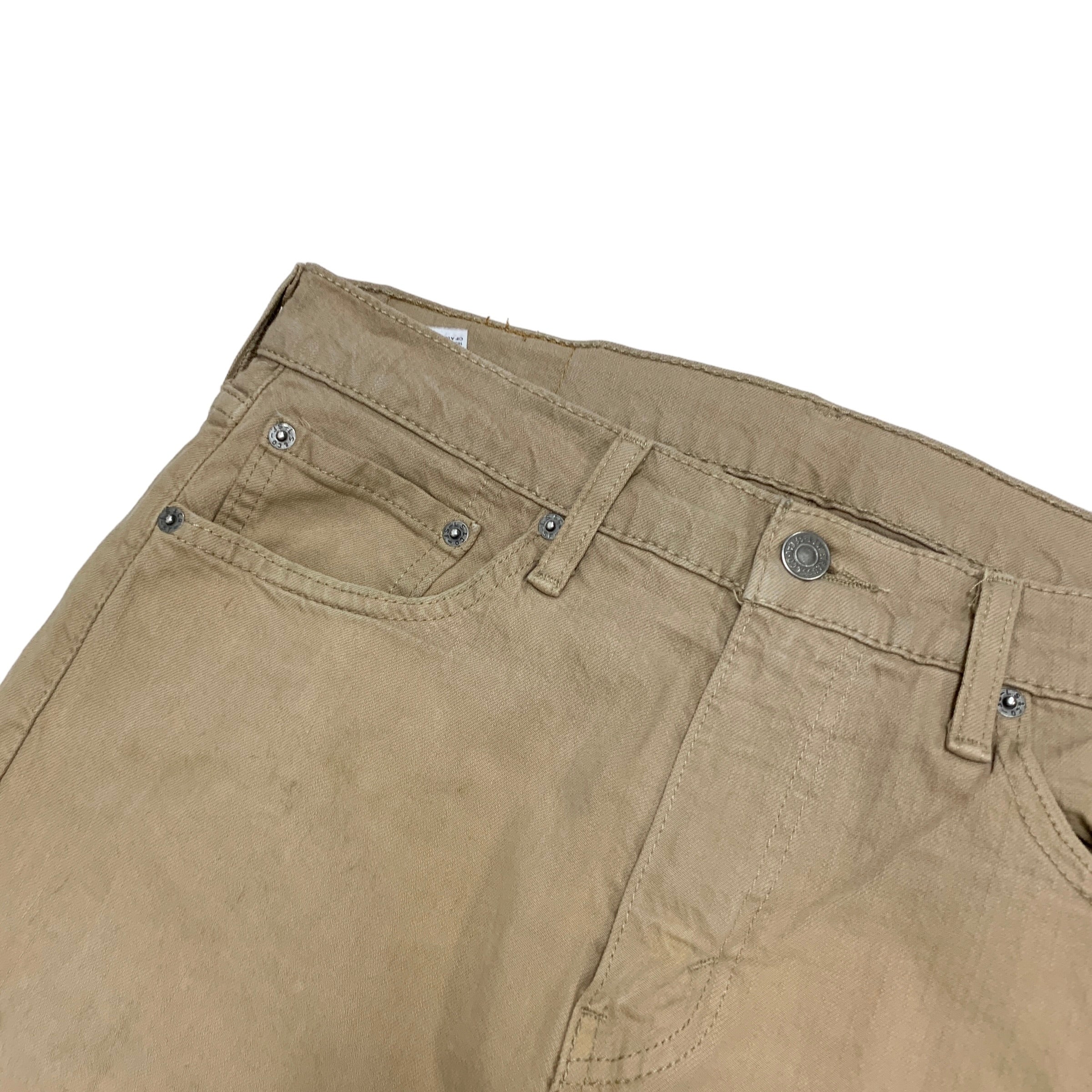 Levis 510 Trousers W33 L30 Mens Beige Tan Skinny Fit Stretch Cotton Pants