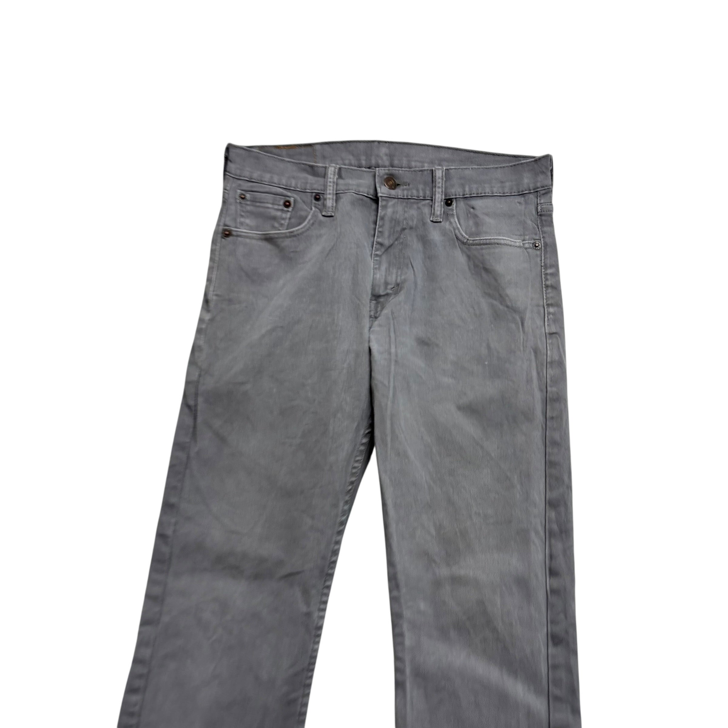 Levis 513 Jeans W29 L30 Mens Grey Slim Straight Fit Stretch Denim (E)