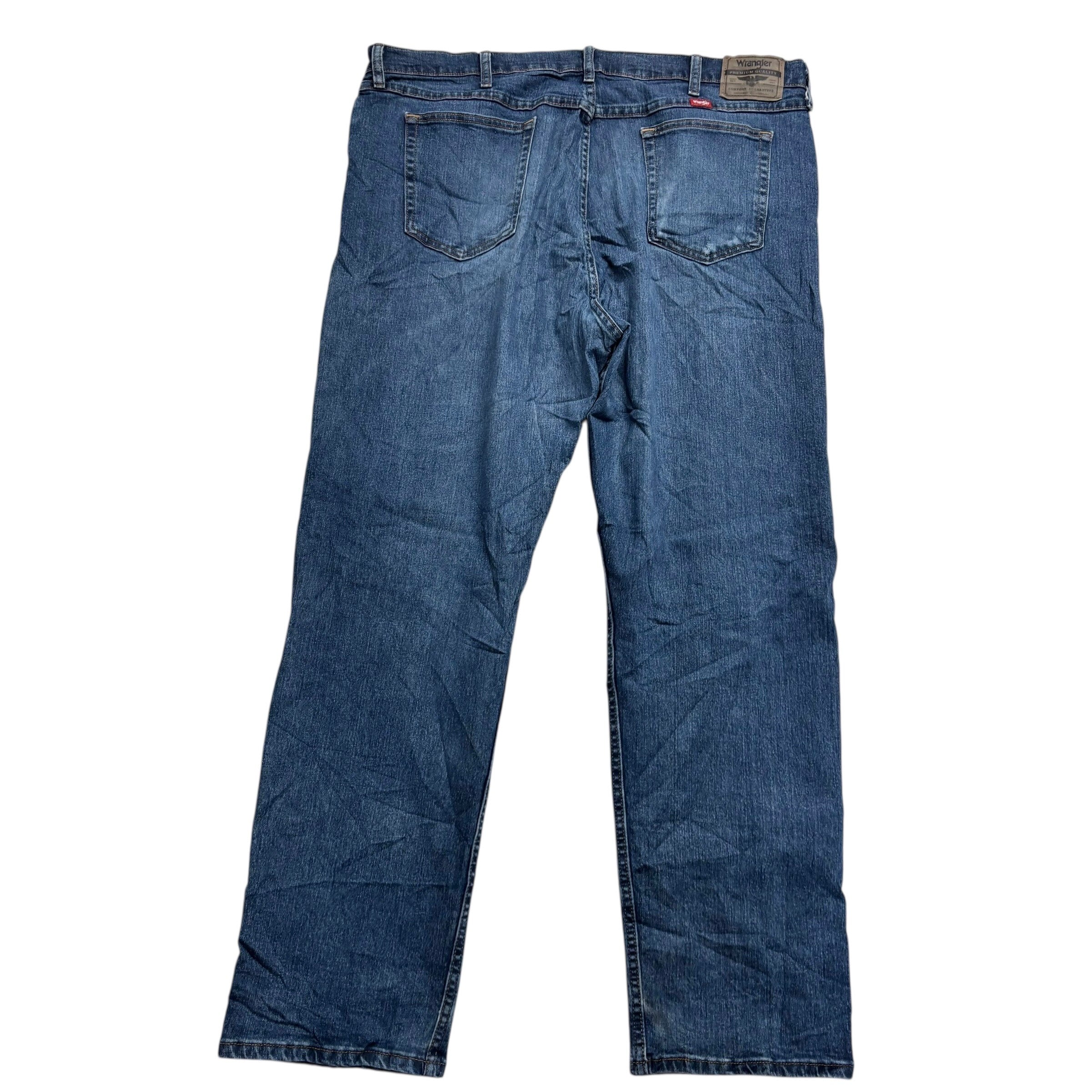 Wrangler Jeans W40 L32 Mens Dark Blue Relaxed Straight Fit Stretch Denim (E)