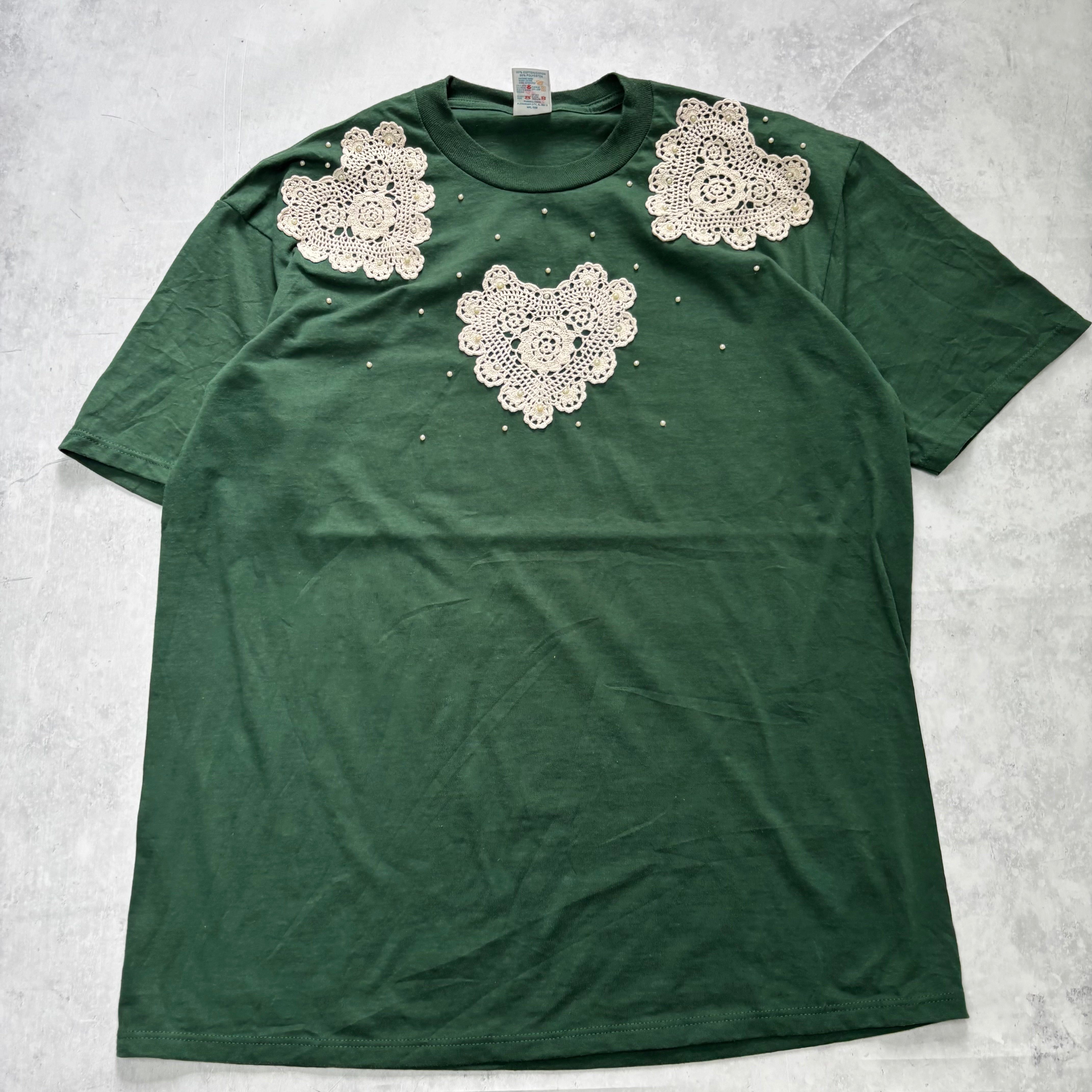 Vintage T Shirt Mens XL Green Graphic Print 90s Flowers (E)