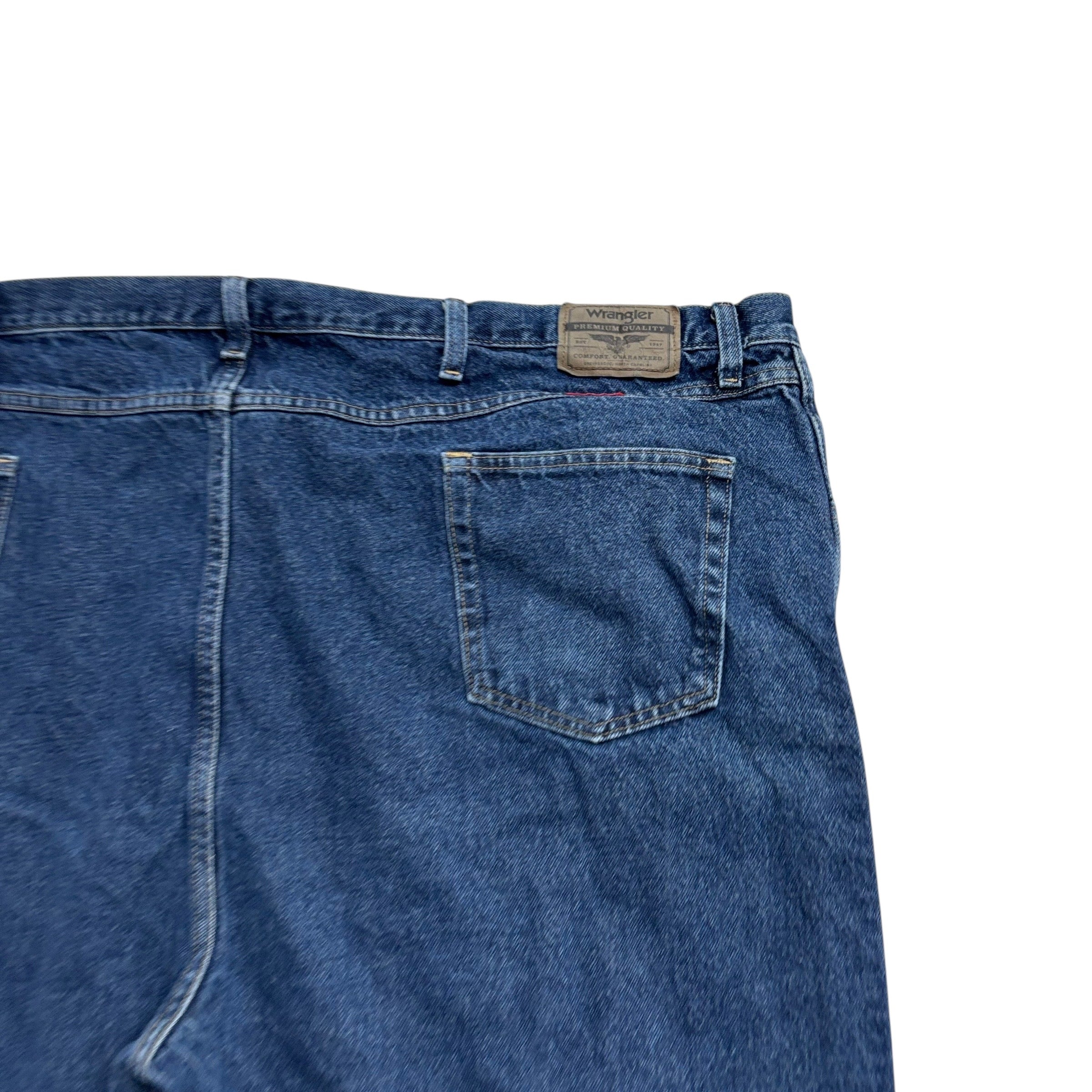 Wrangler Jeans W54 L30 Mens Dark Blue Regular Straight Fit Denim (E)