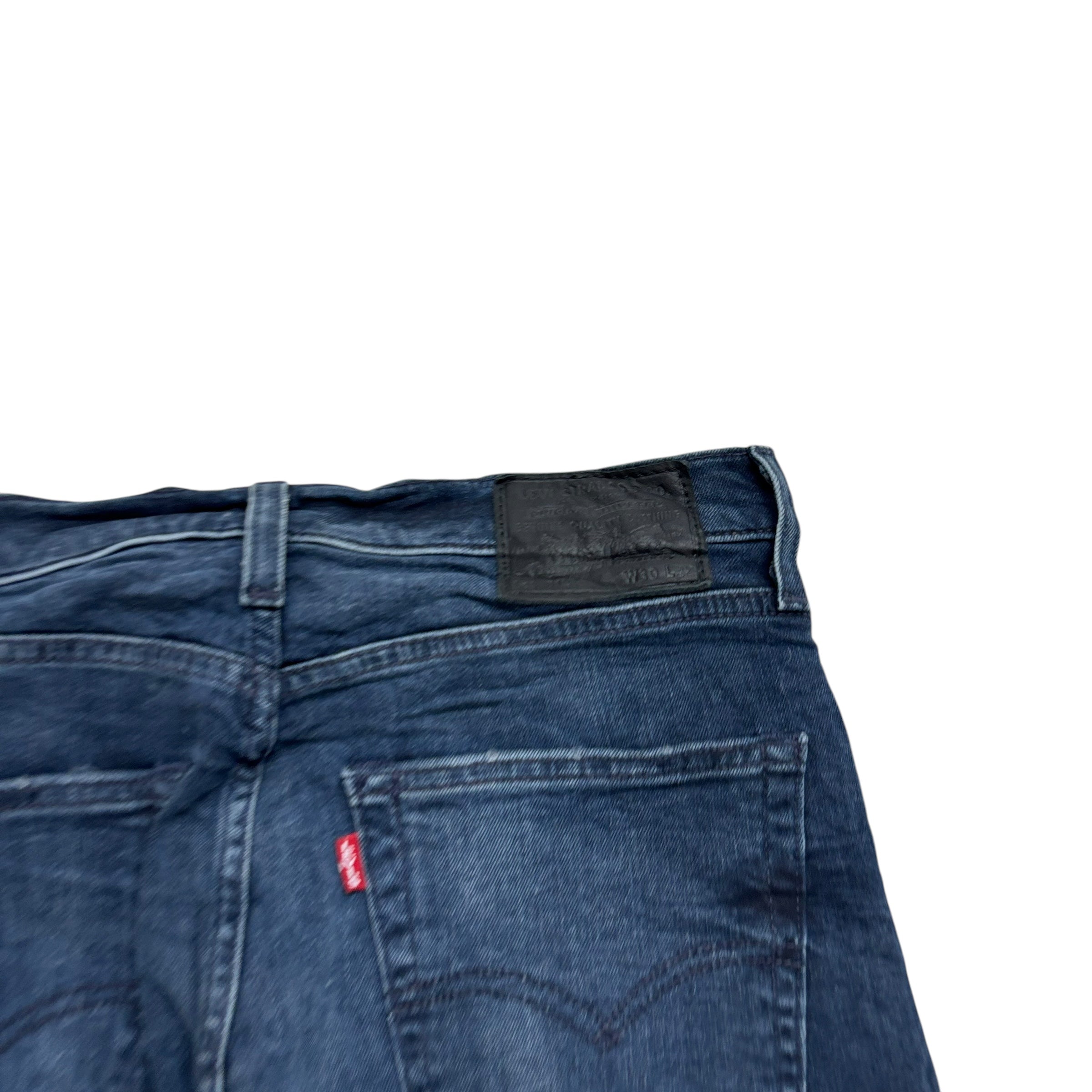 Levis 512 Jeans W30 L32 Mens Navy Blue Slim Taper Fit Stretch Premium Denim (E)