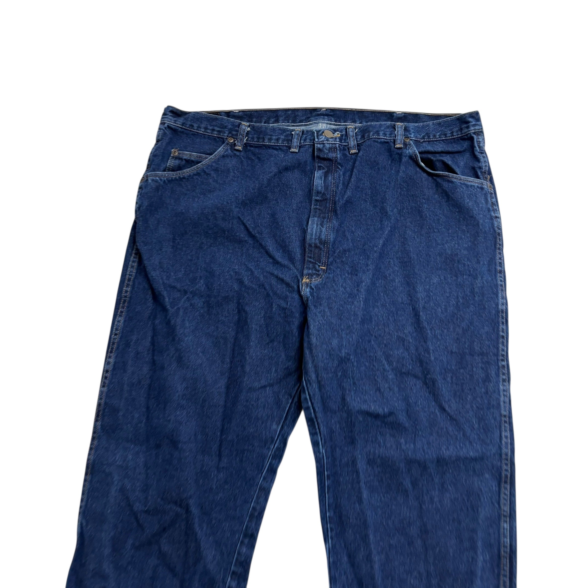 Wrangler Jeans W44 L31 Mens Dark Blue Regular Straight Fit Vintage Denim (E)