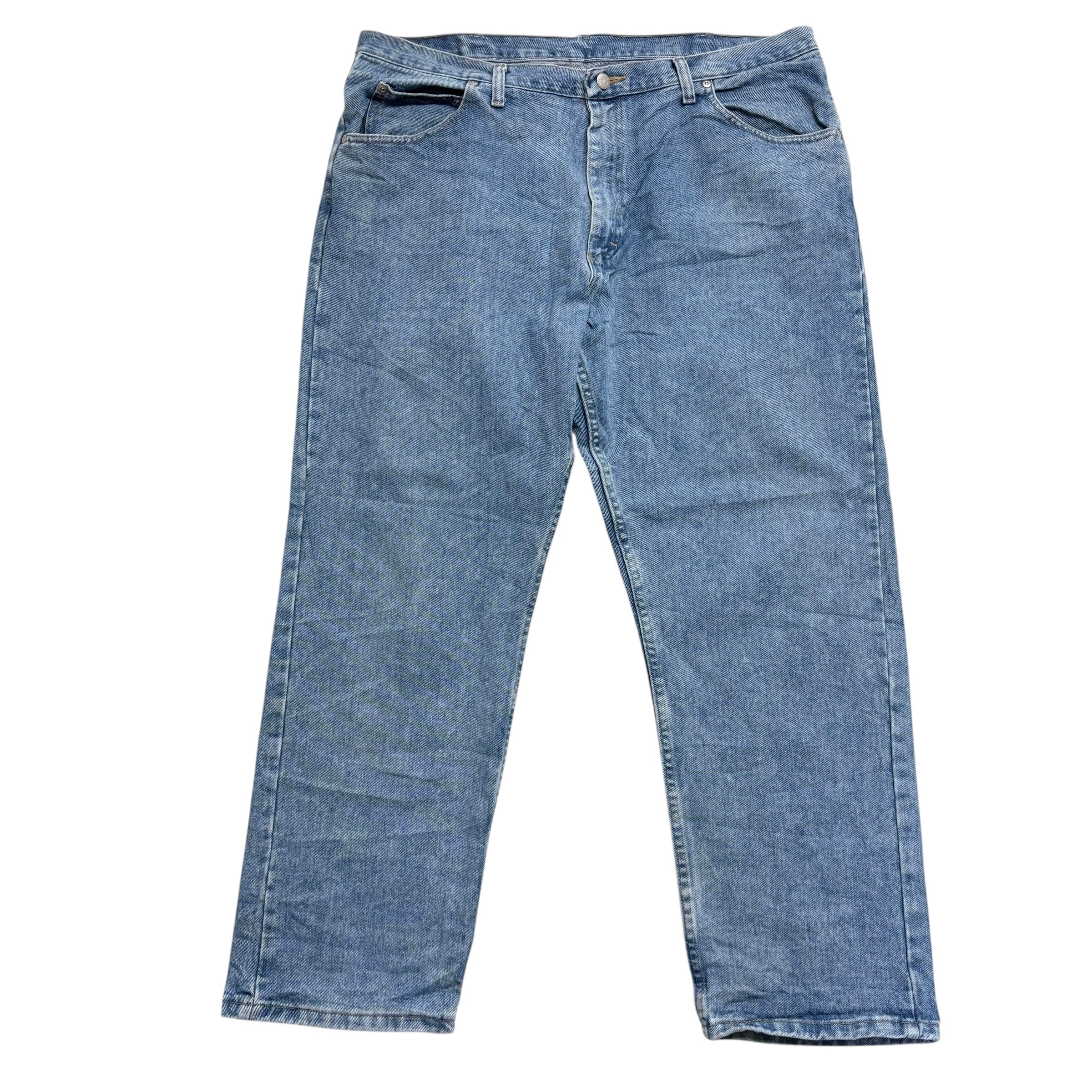 Wrangler Jeans W40 L30 Mens Light Blue Relaxed Straight Fit Baggy Denim (E)