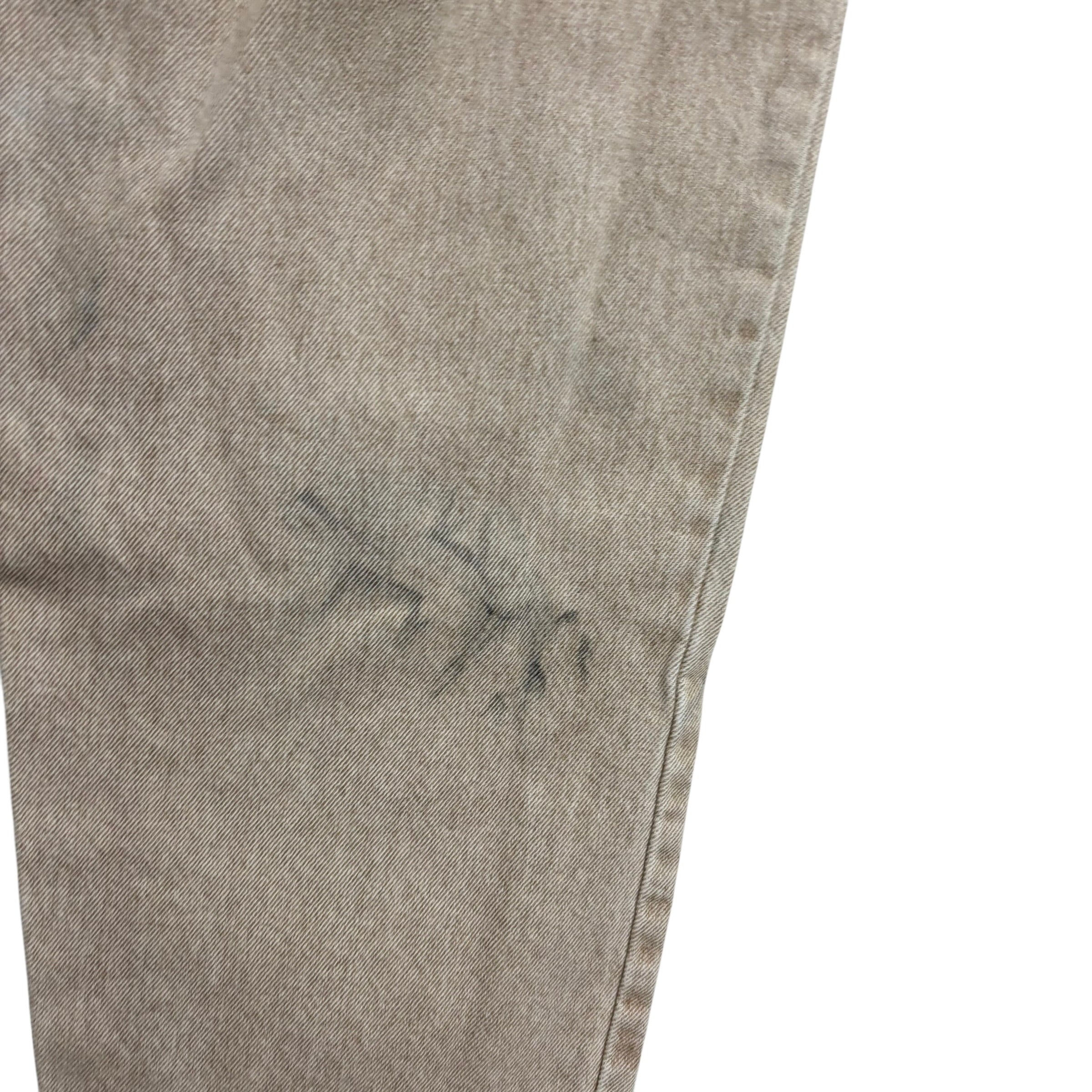 Levis 550 Jeans W34 L29 Mens Beige Relaxed Tapered Vintage Made In USA Denim