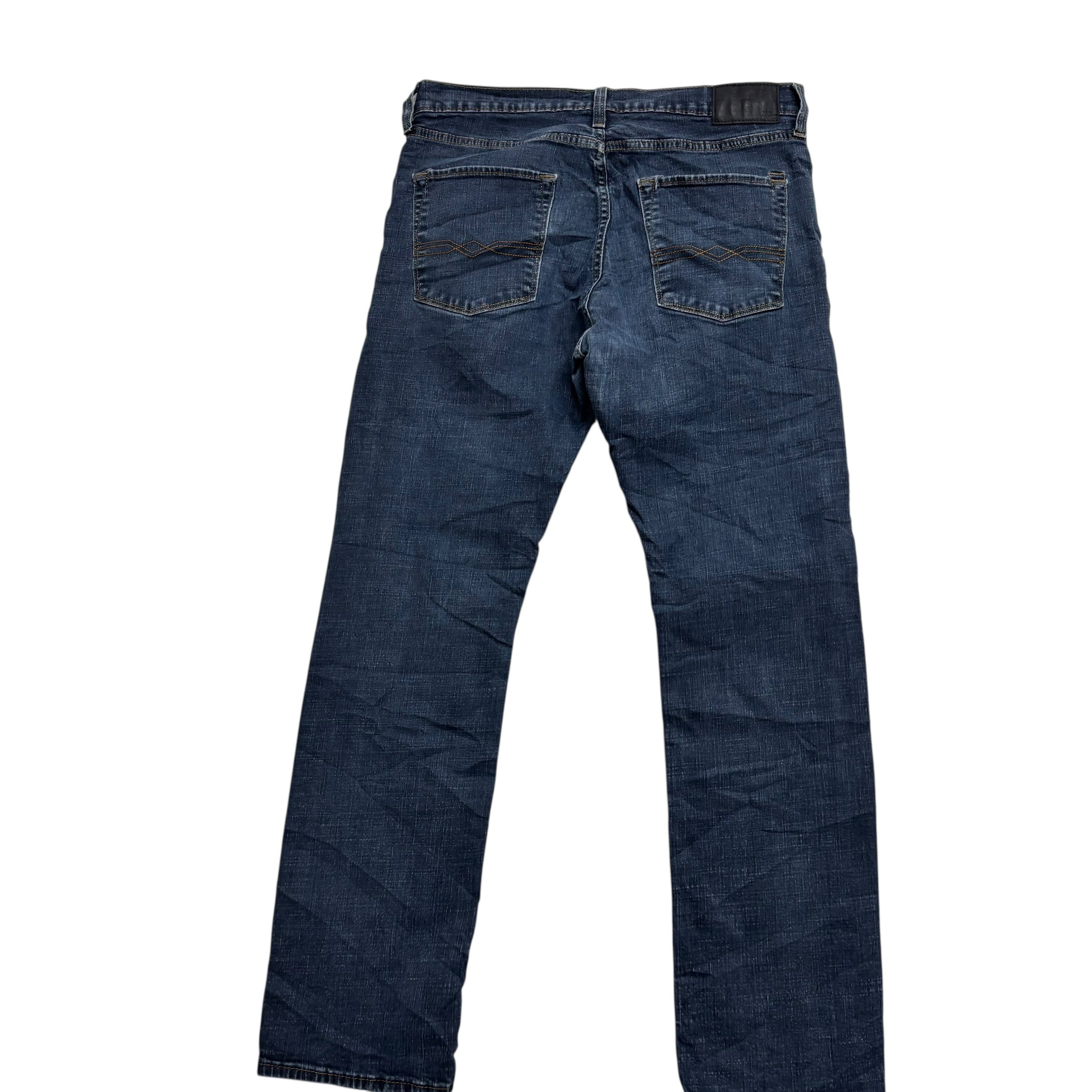 Levis Denizen Jeans W33 L32 Mens Dark Blue Slim Straight Fit Stretch Denim