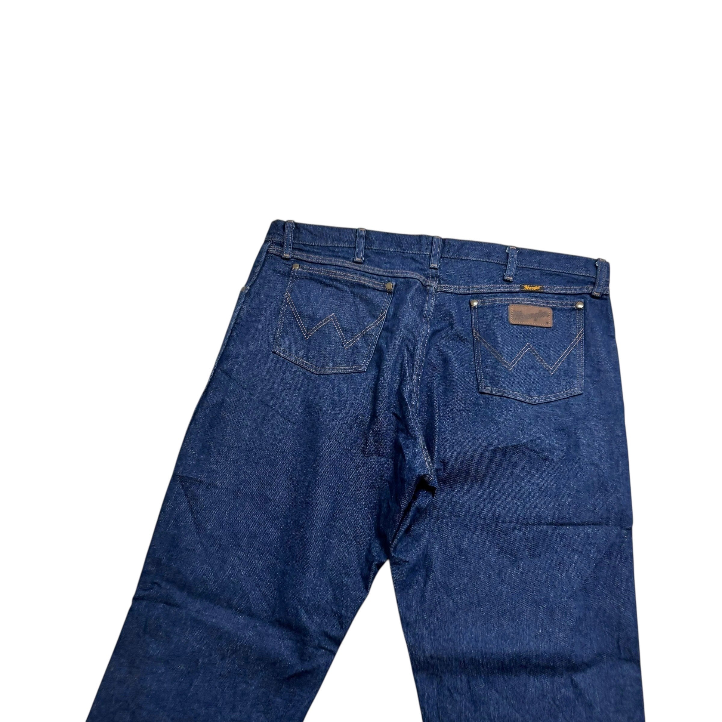 Wrangler Jeans Cowboy Cut W40 L32 Mens Dark Blue 47MWZ Regular Fit Denim (E)