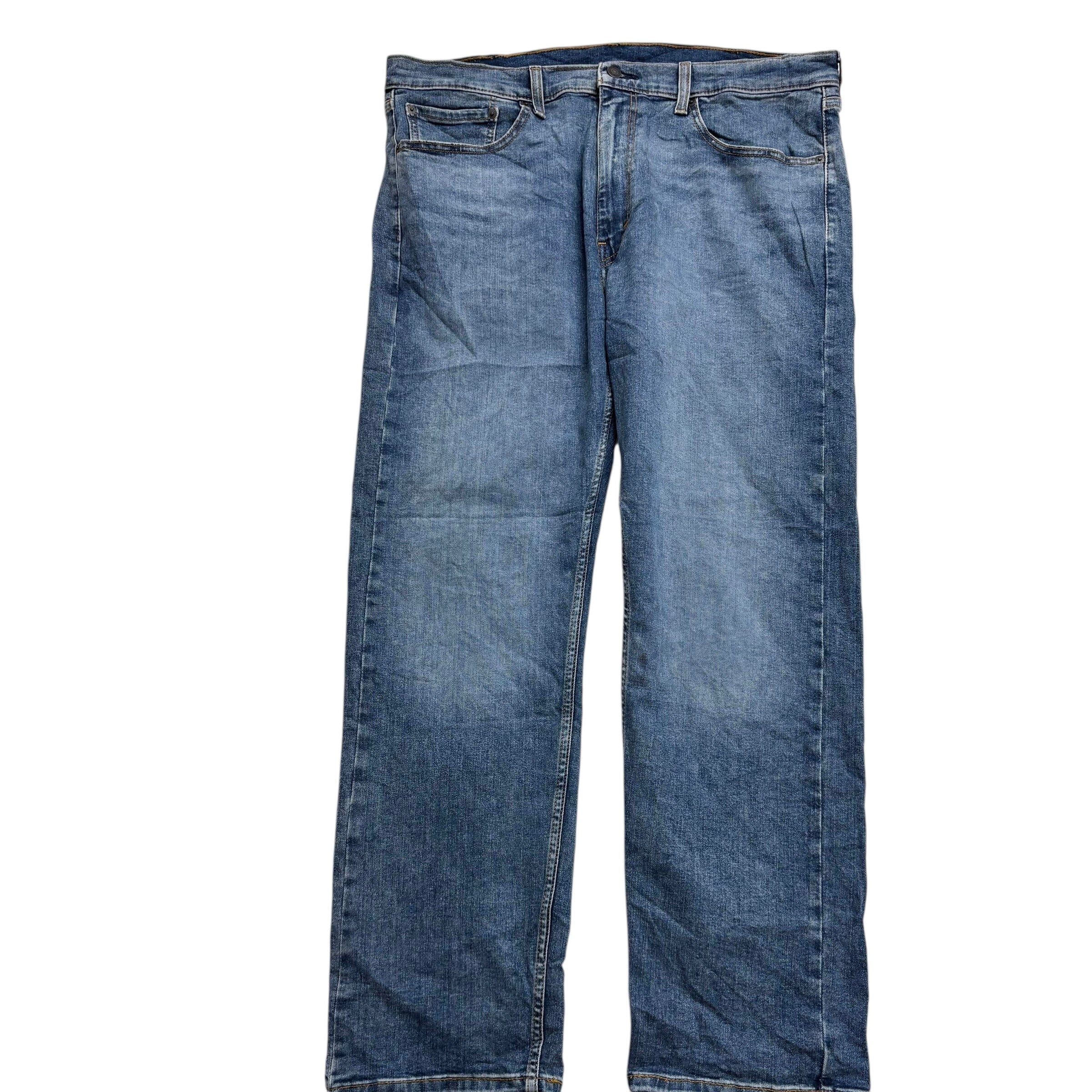 Levis 506 Jeans W38 L30 Mens Mid Blue Regular Straight Fit Stretch Denim (E)