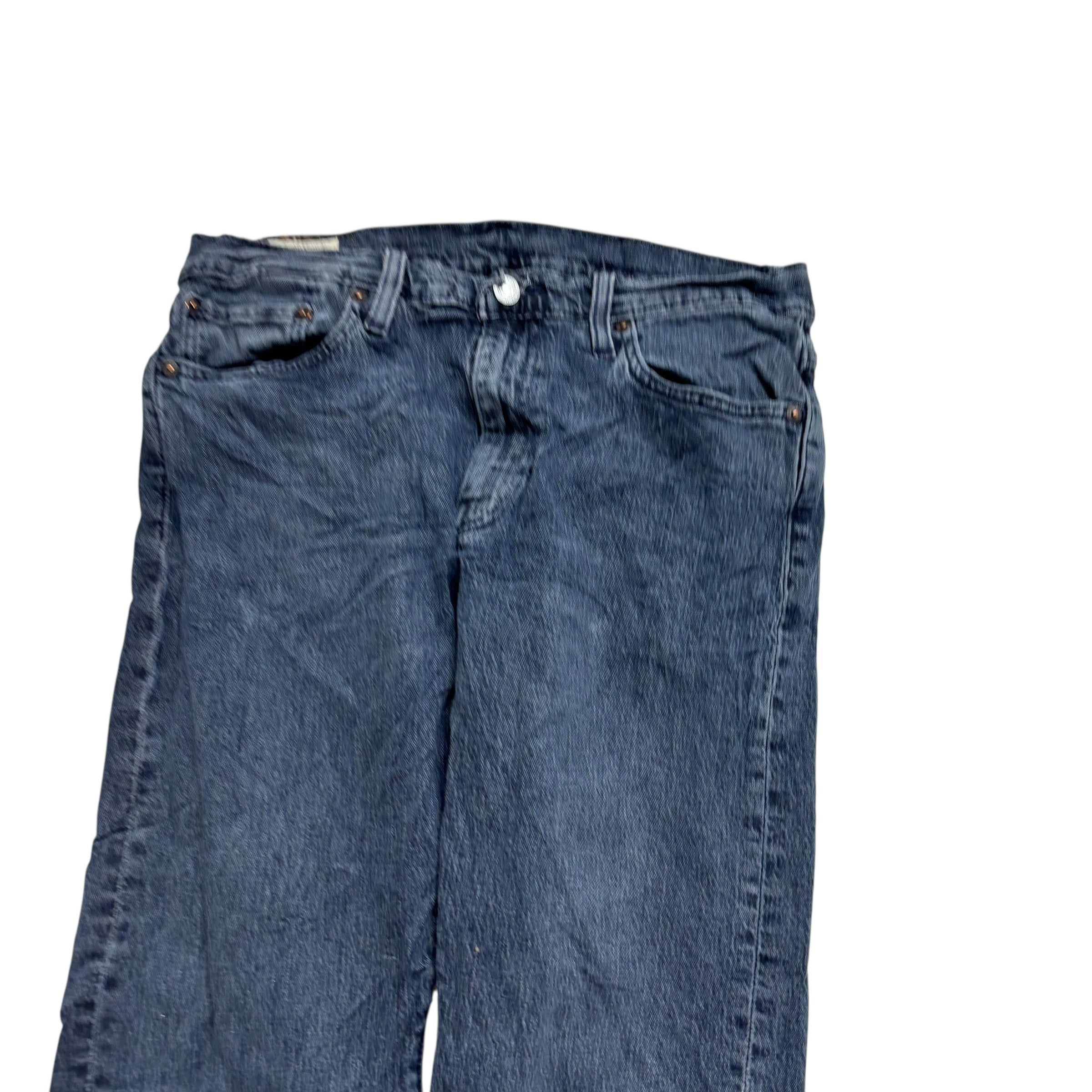 Levis 502 Jeans W31 L33 Mens Navy Blue Regular Tapered Fit Stretch Denim