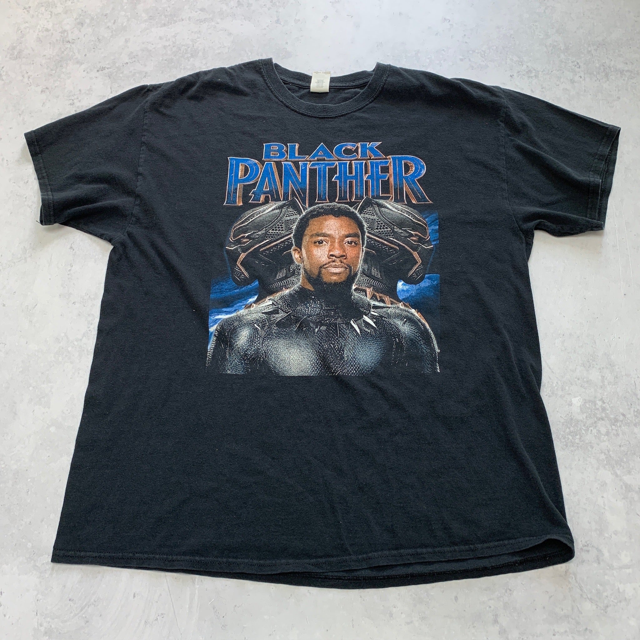 Black Panther T Shirt Mens XL Black MarvelGraphic Print Movie Film Promo