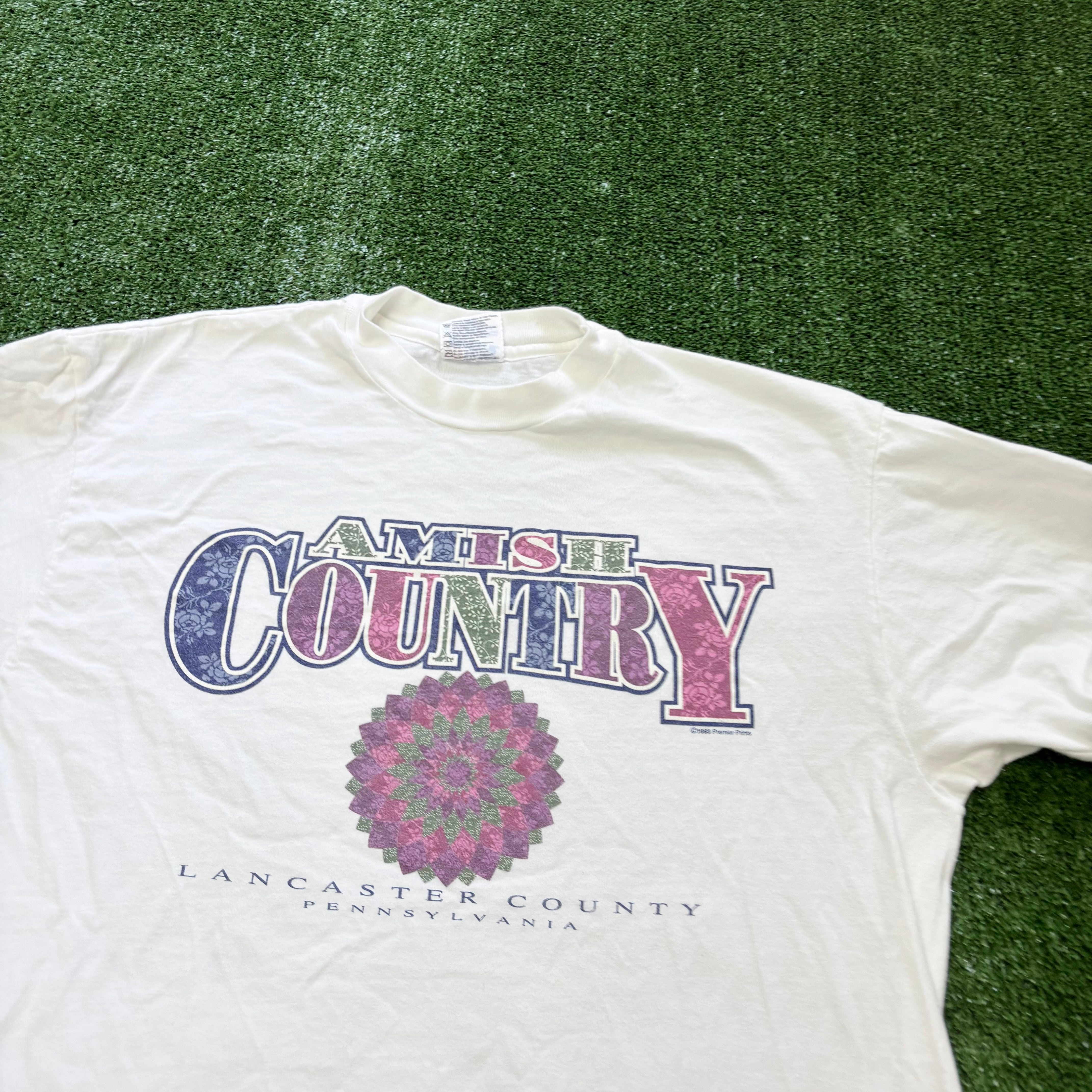 Vintage T Shirt Mens Large White Single Stitch Graphic Print 90s USA (E)