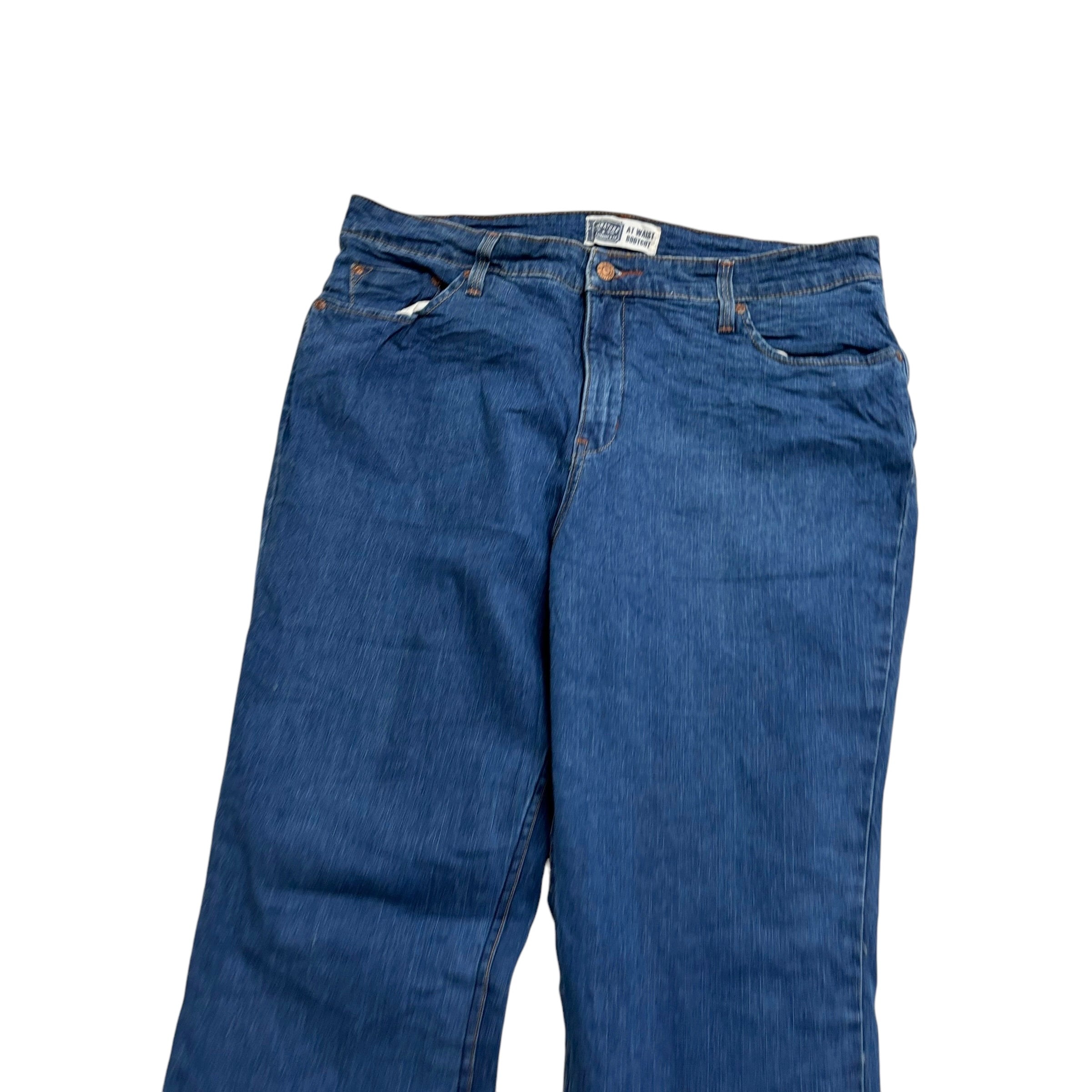 Levis Signature Jeans W36 L32 Womens Bootcut Fit Mid Blue Stretch Denim (E)