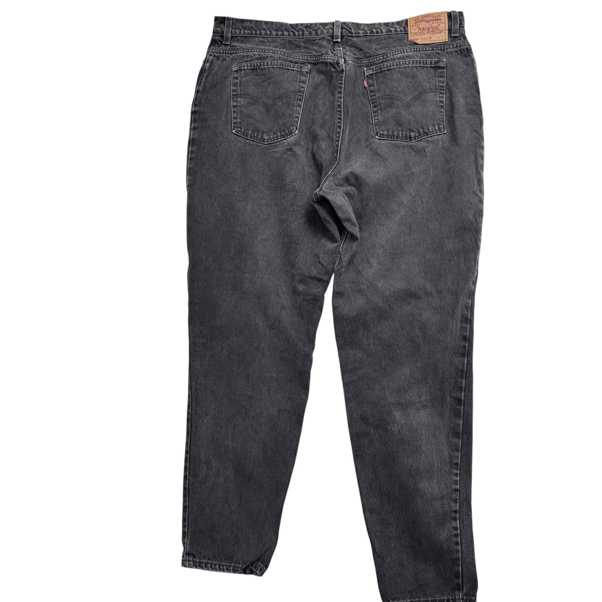 Levis 550 Jeans W44 L33 Womens Black Relaxed Taper USA Made Vintage