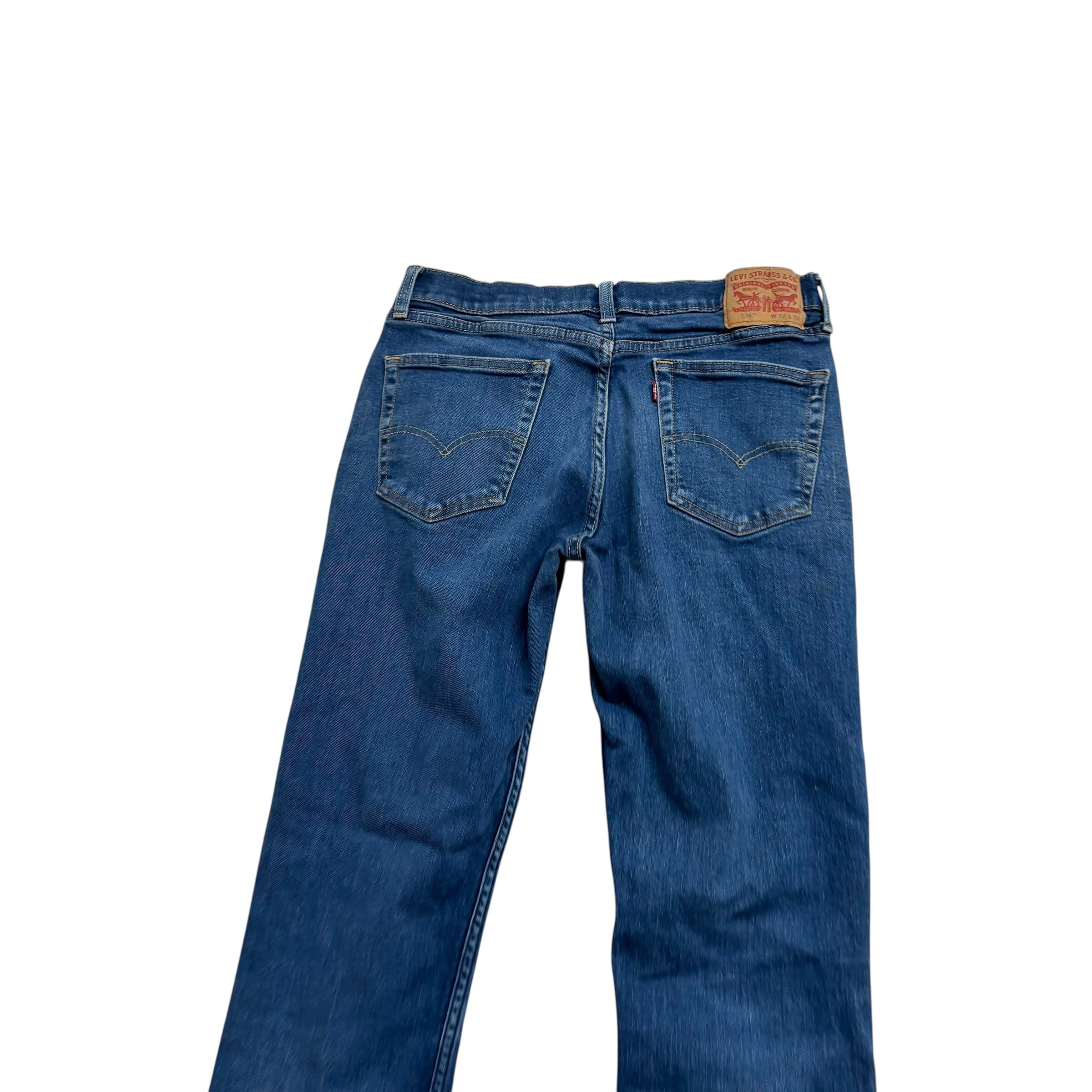 Levis 514 Jeans W31 L30 Mens Mid Blue Regular Straight Fit Stretch Denim (F)