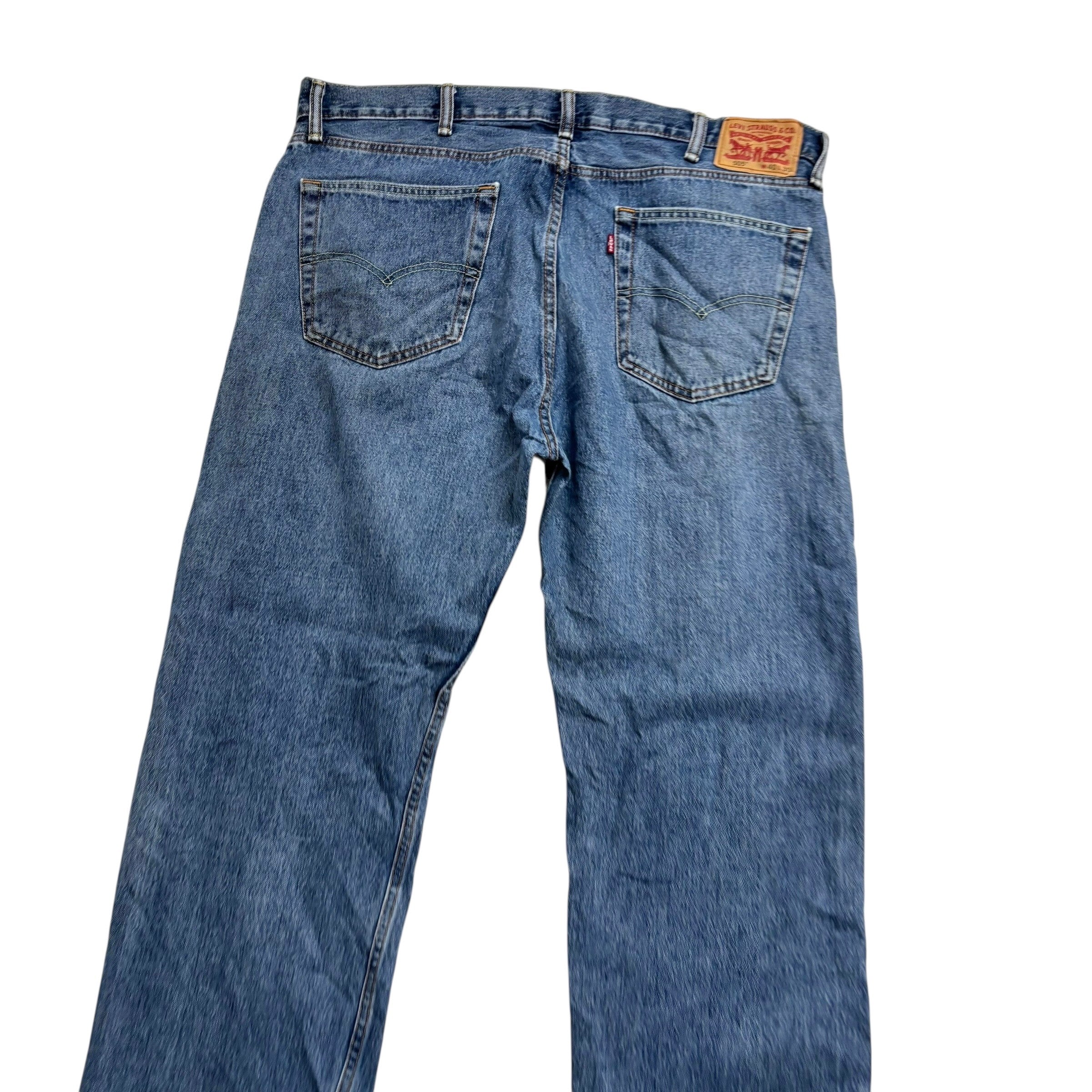 Levis 505 Jeans W40 L30 Mens Mid Blue Regular Straight Fit Denim