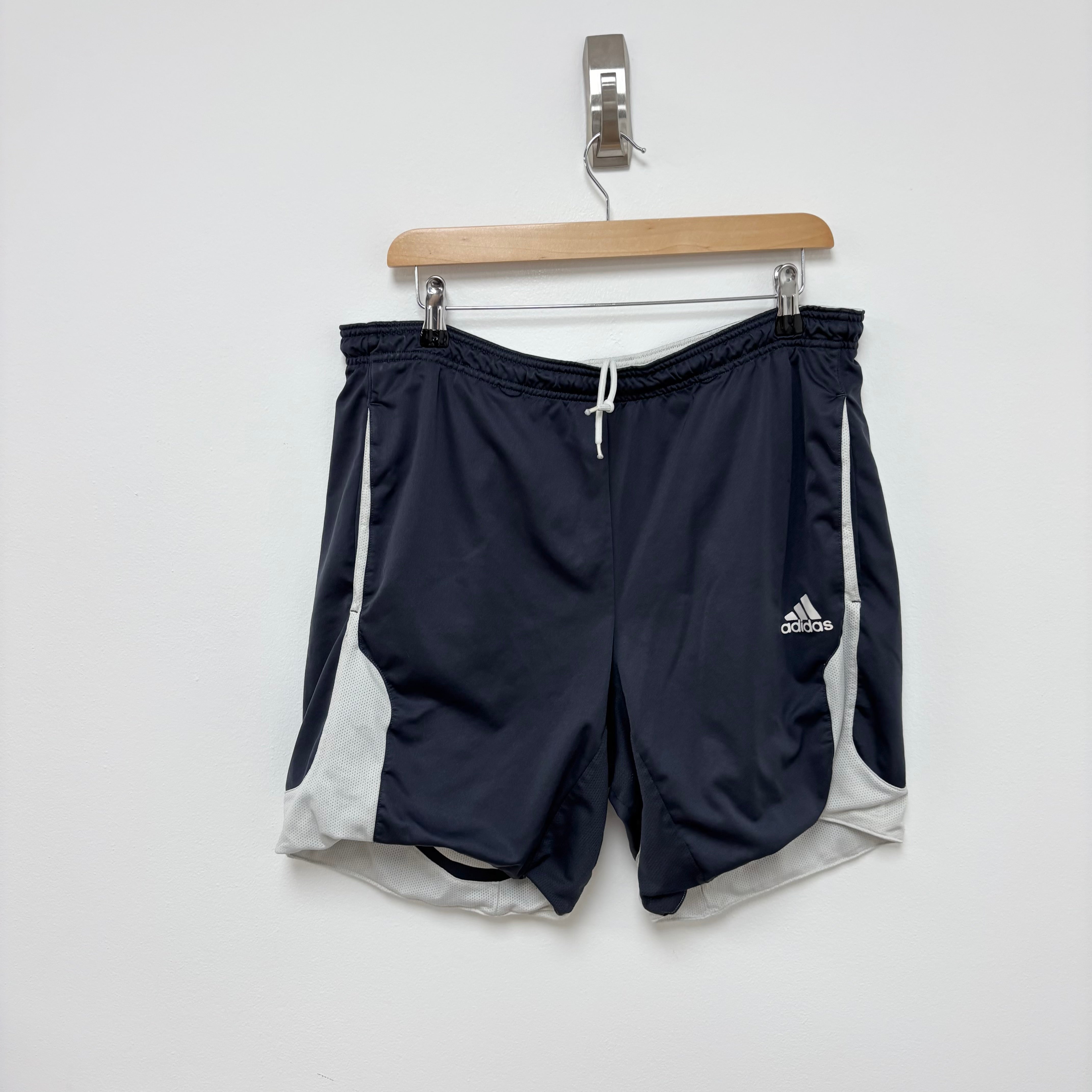 Adidas Shorts Mens XL Navy Blue Climacool Running Sports Gym Athletic Pockets (E)
