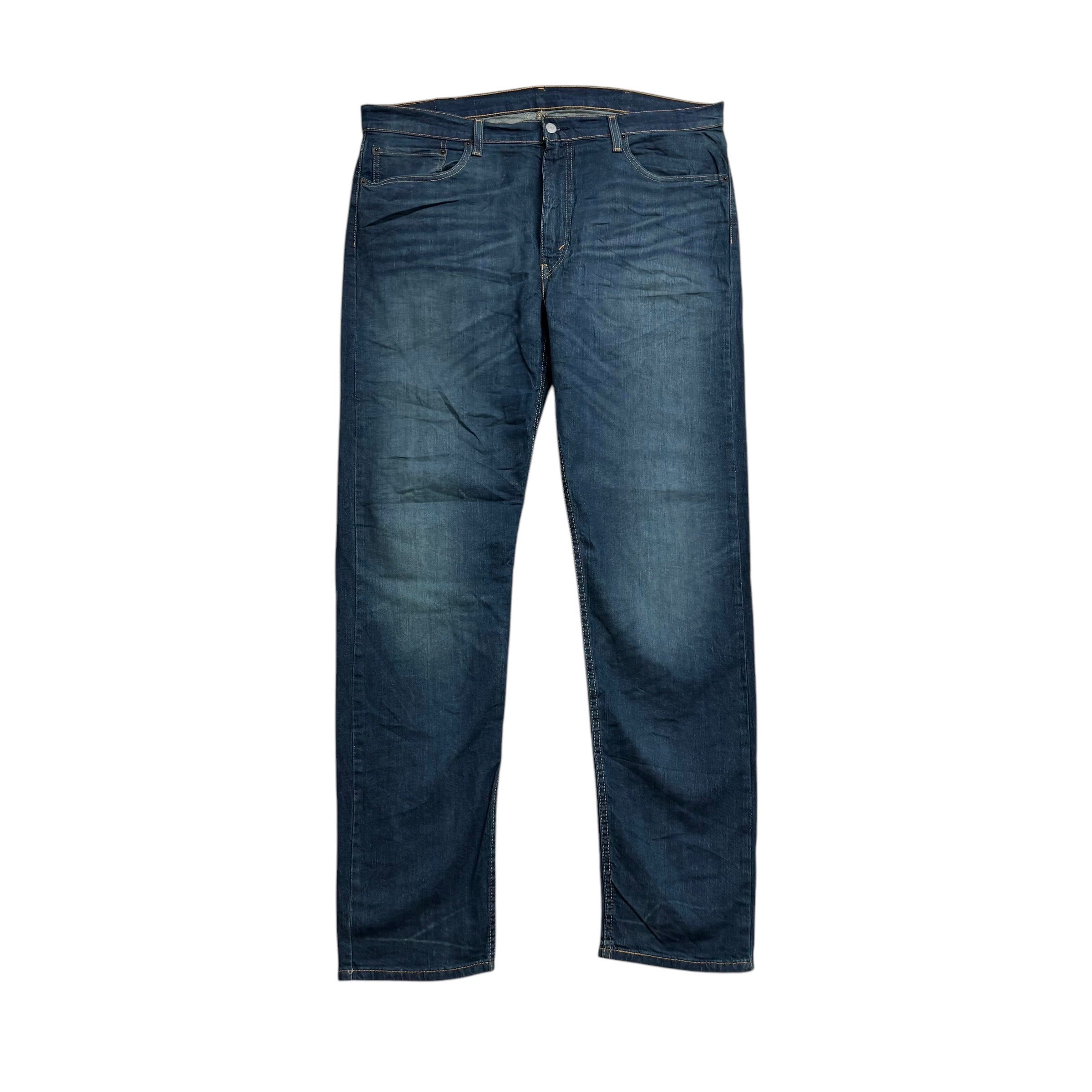 Levis 502 Jeans W40 L36 Mens Dark Blue Regular Tapered Fit Stretch Denim (E)