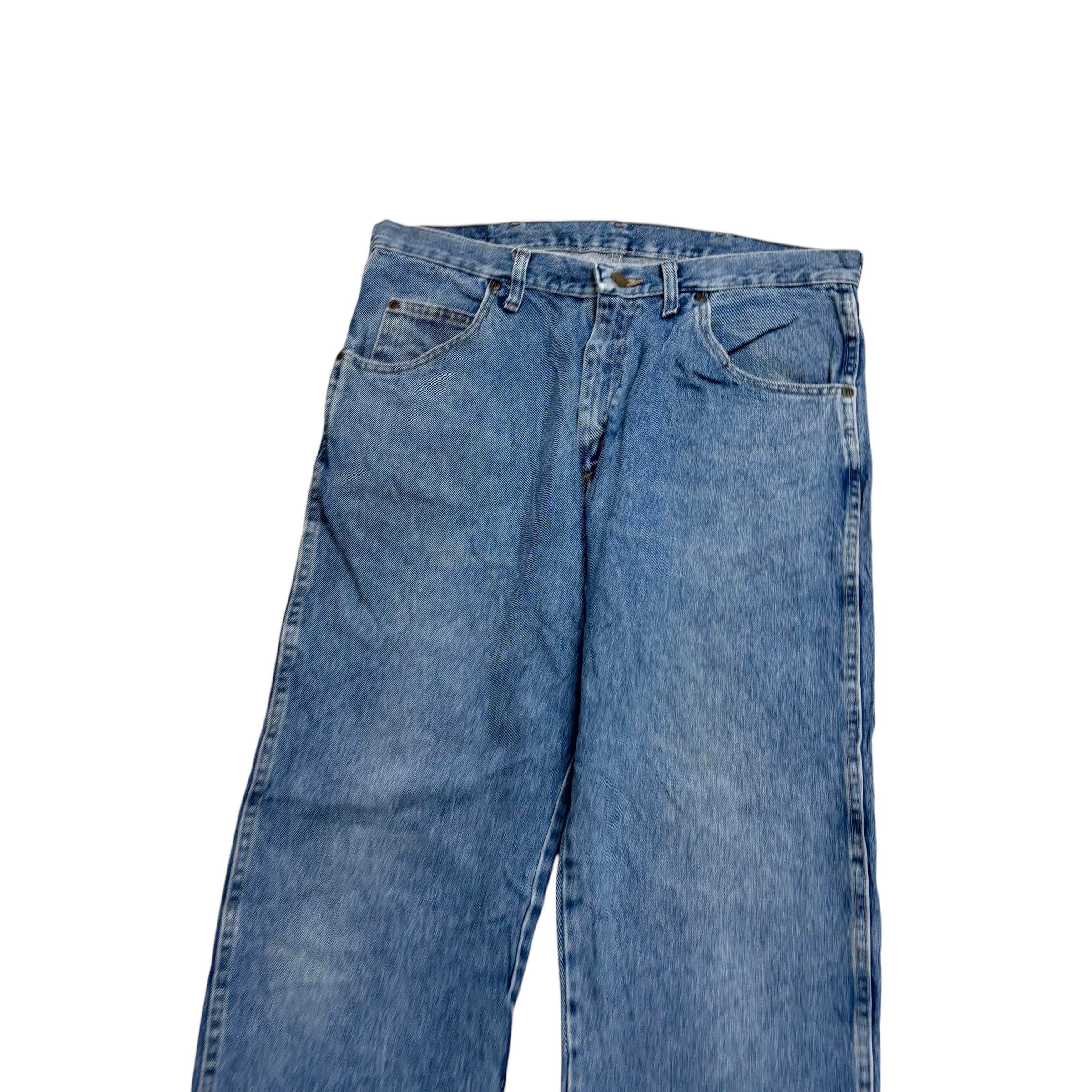 Wrangler Jeans W35 L32 Mens Light Blue Regular Straight Fit Denim (E)