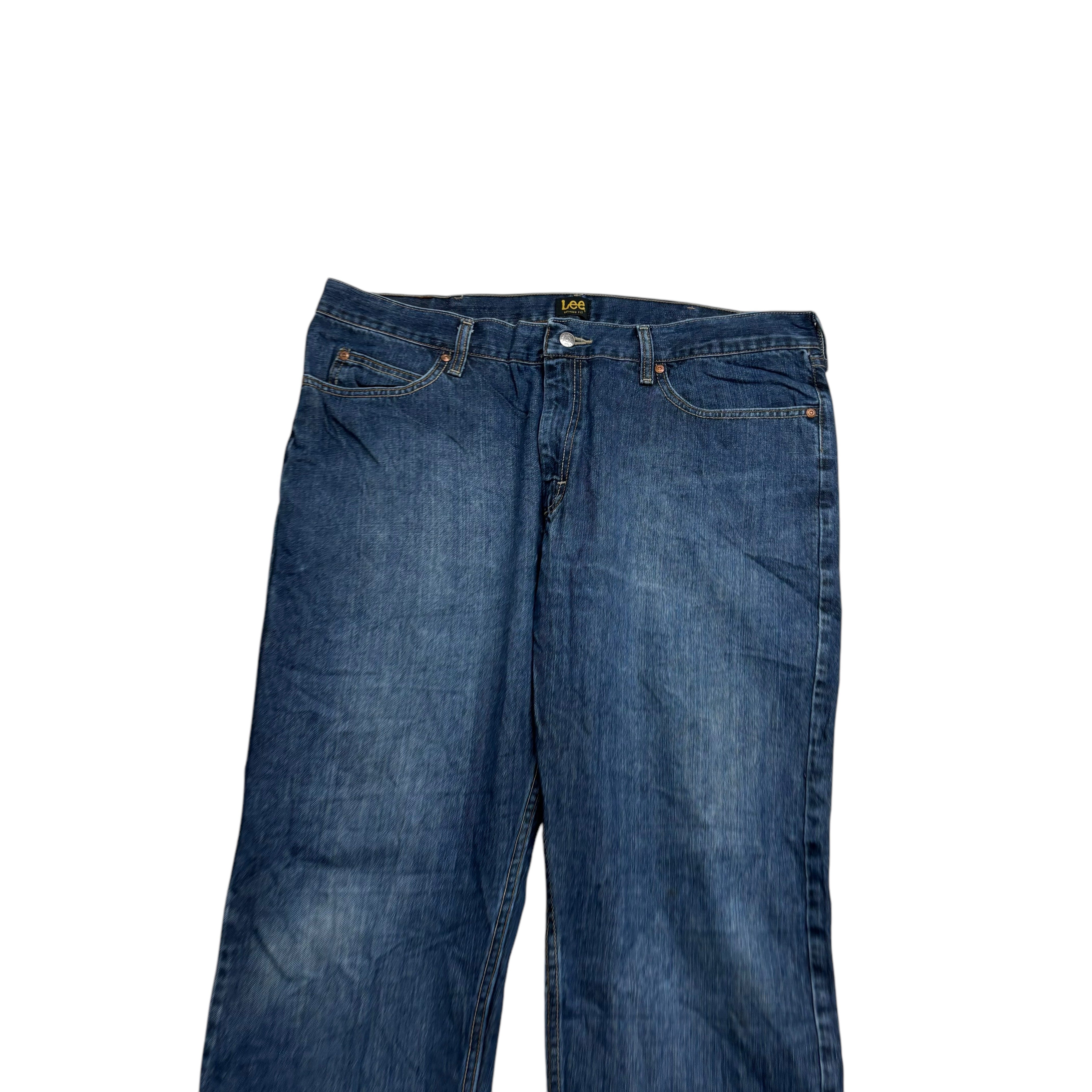 Lee Jeans W40 L29 Mens Dark Blue Relaxed Straight Fit Baggy Denim (E)