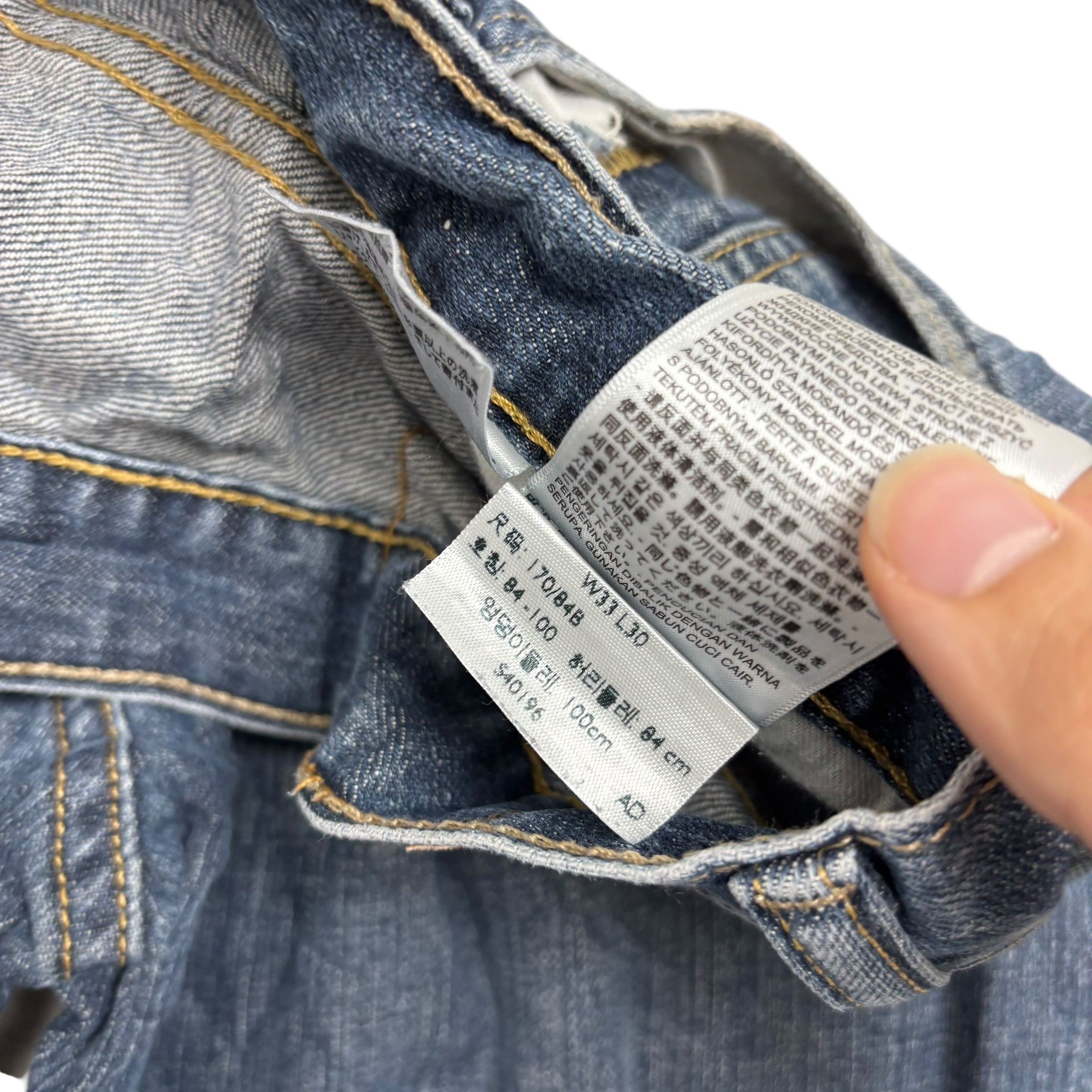 Levis 559 Jeans W33 L30 Mens Mid Blue Baggy Relaxed Straight Fit Denim (F)