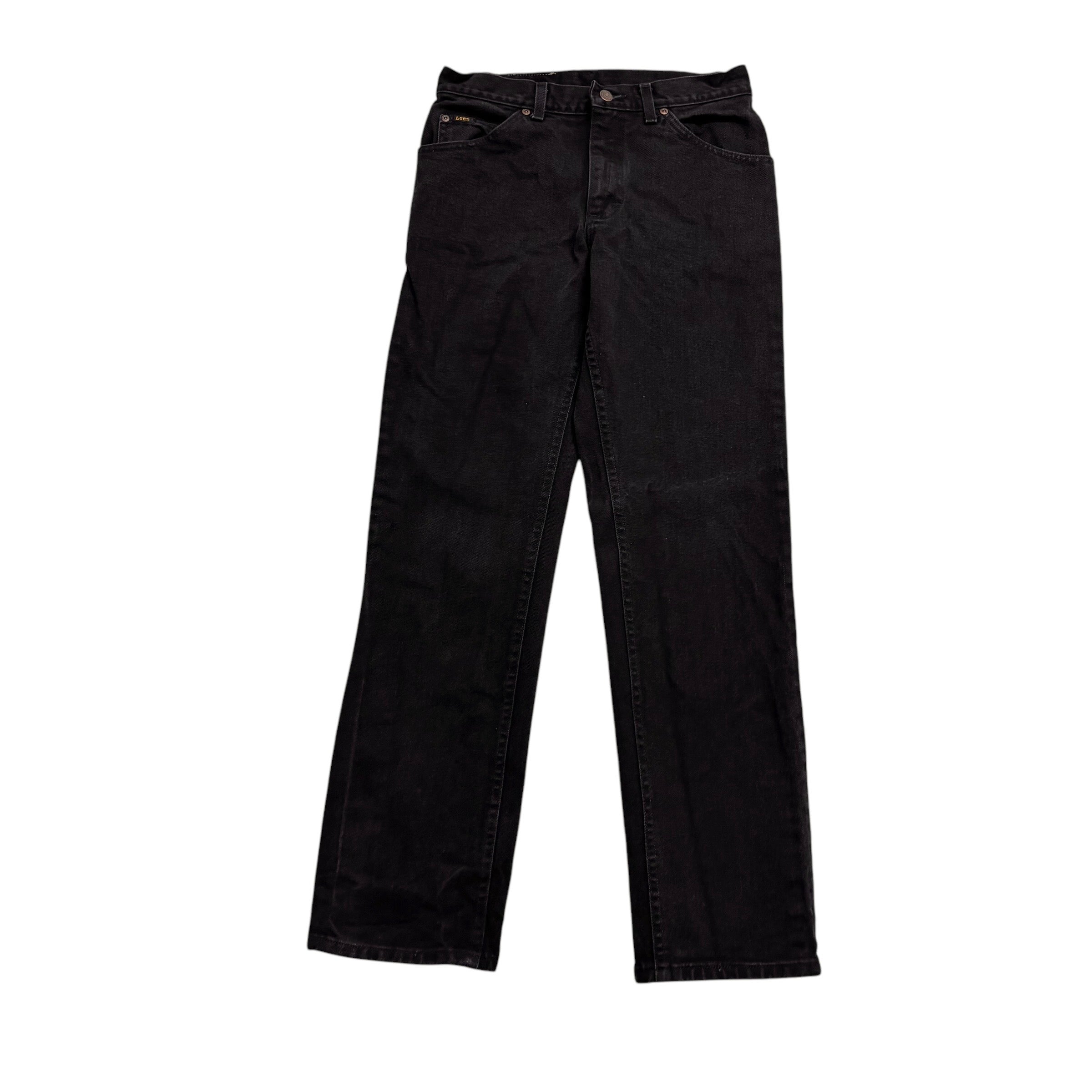 Lee Jeans W30 L32 Mens Black Regular Straight Fit Vintage Denim (E)