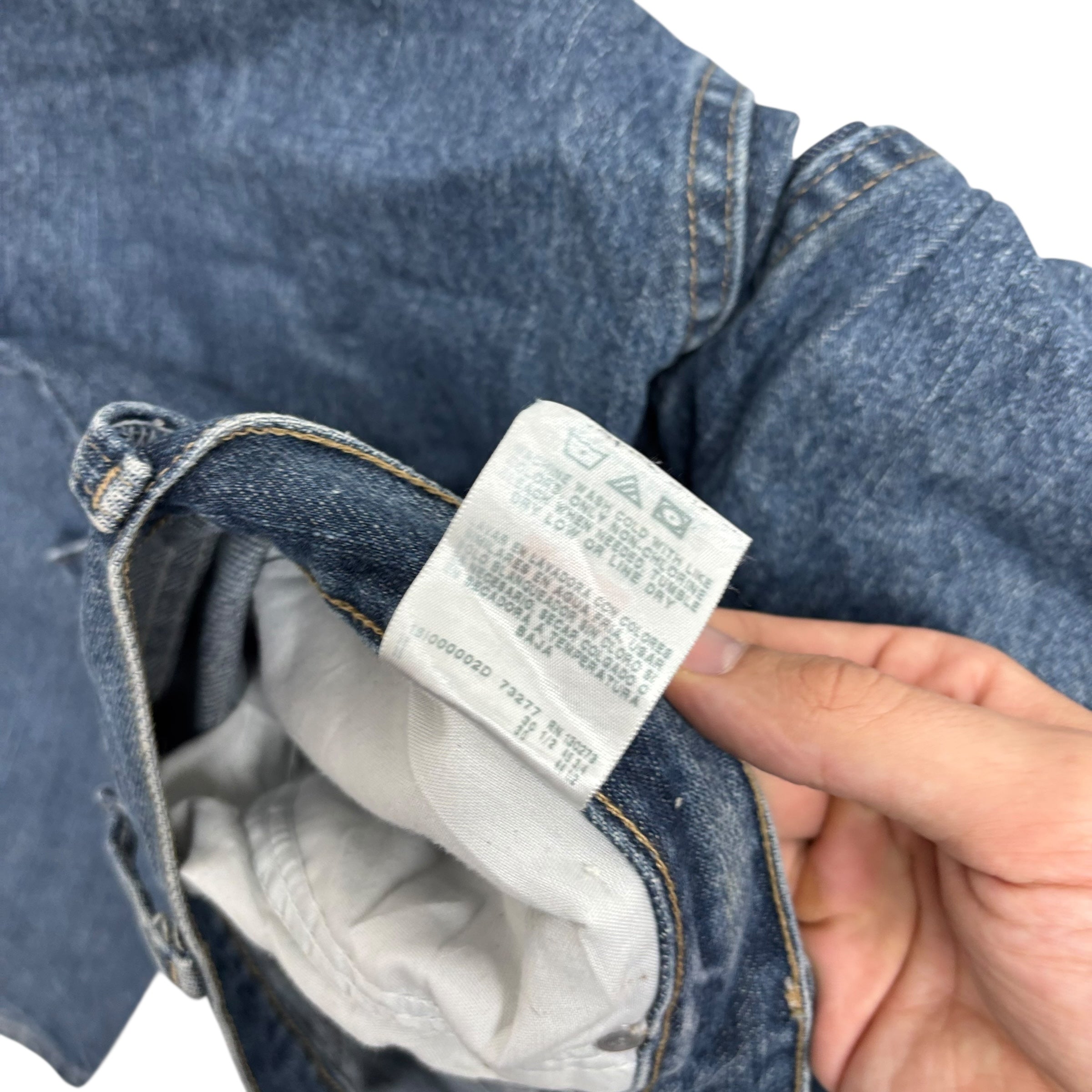 Wrangler Jeans W34 L30 Mens Mid Blue Regular Straight Fit Denim (E)