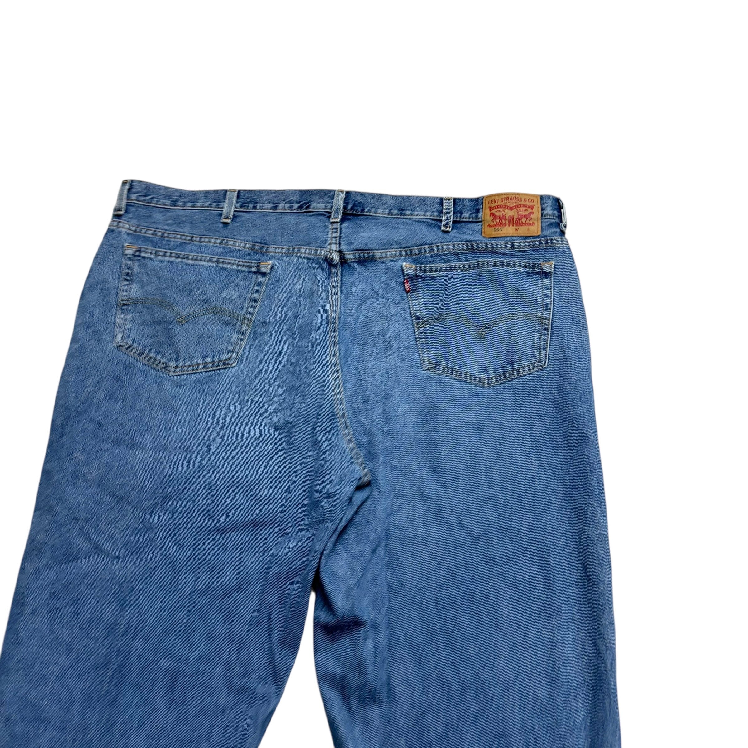 Levis 560 Jeans W50 L29 Mens Light Blue Baggy Relaxed Comfort Fit Denim (E)
