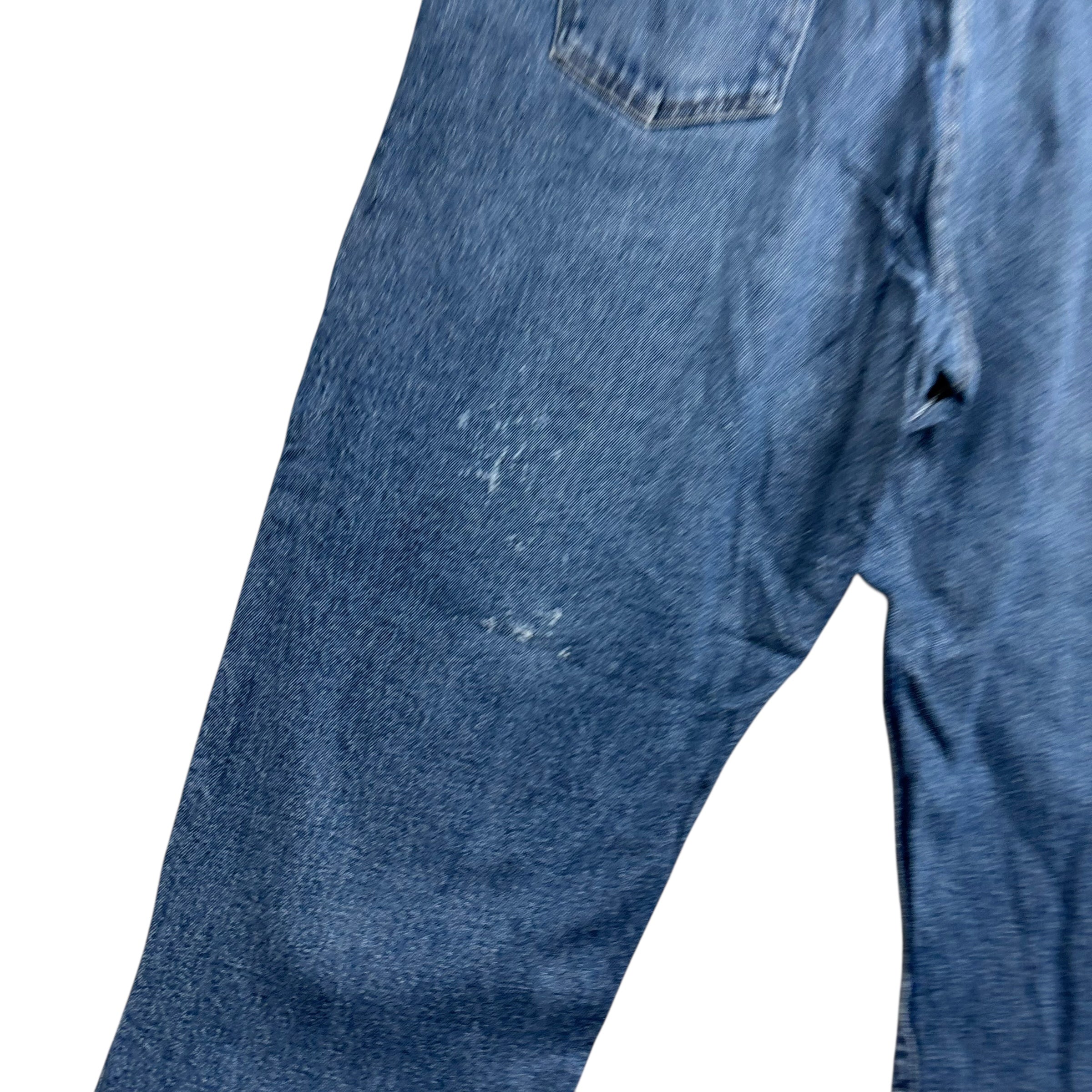 Wrangler Jeans W42 L29 Mens Mid Blue Relaxed Straight Fit Stretch Denim (F)