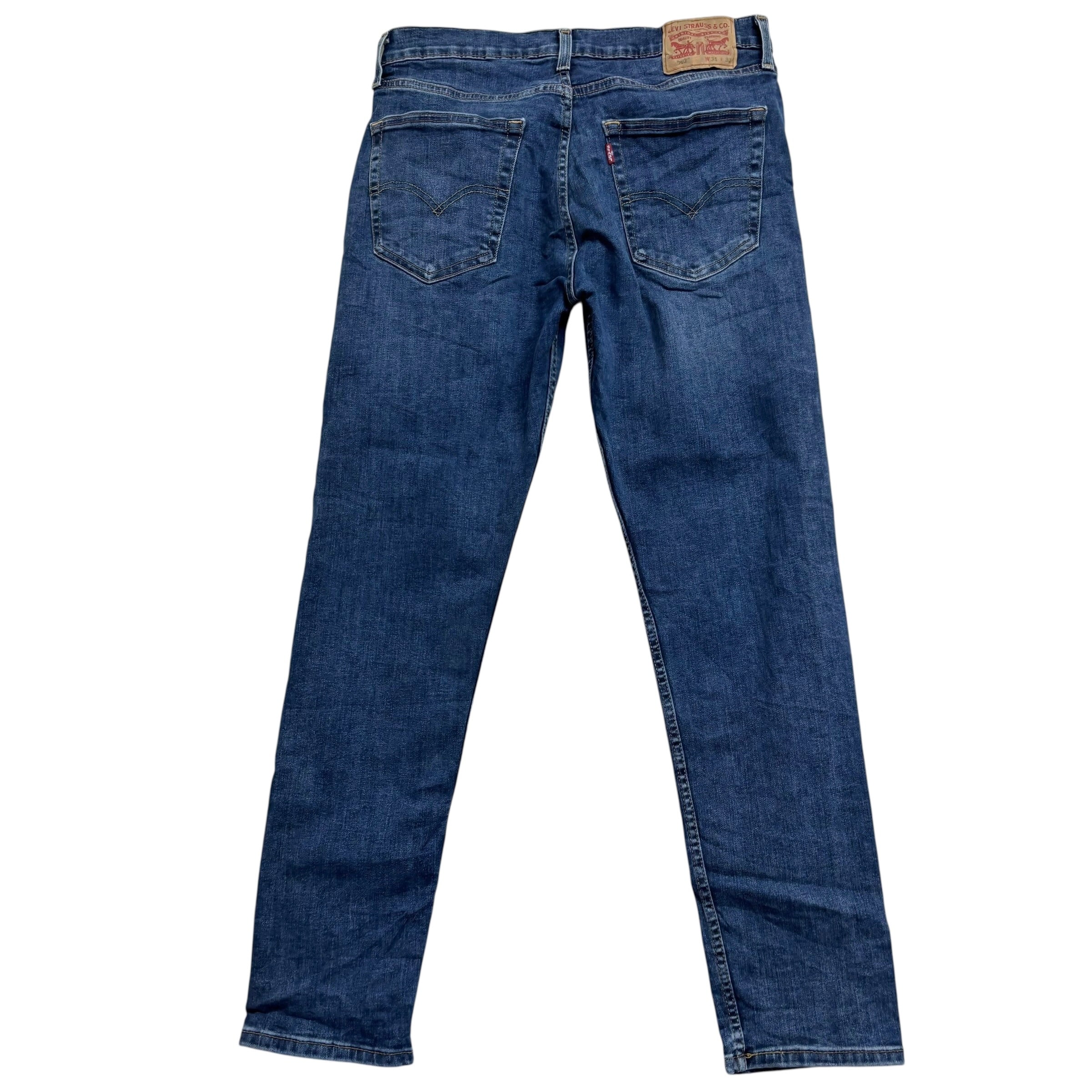 Levis 502 Jeans W31 L32 Mens Mid Blue Regular Tapered Fit Stretch Denim