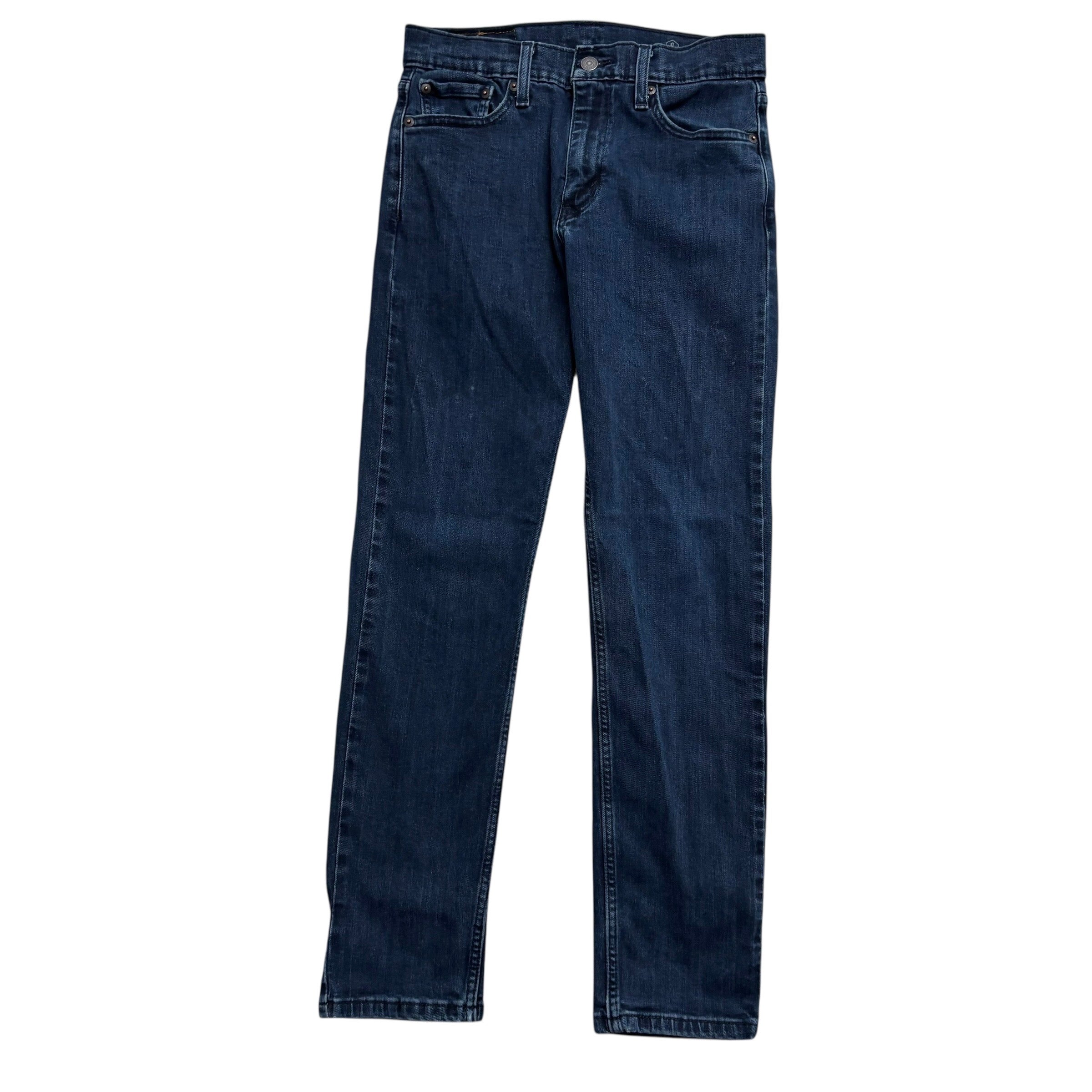Levis 502 Jeans W28 L29 Mens Navy Blue Regular Tapered Fit Stretch Denim (F)