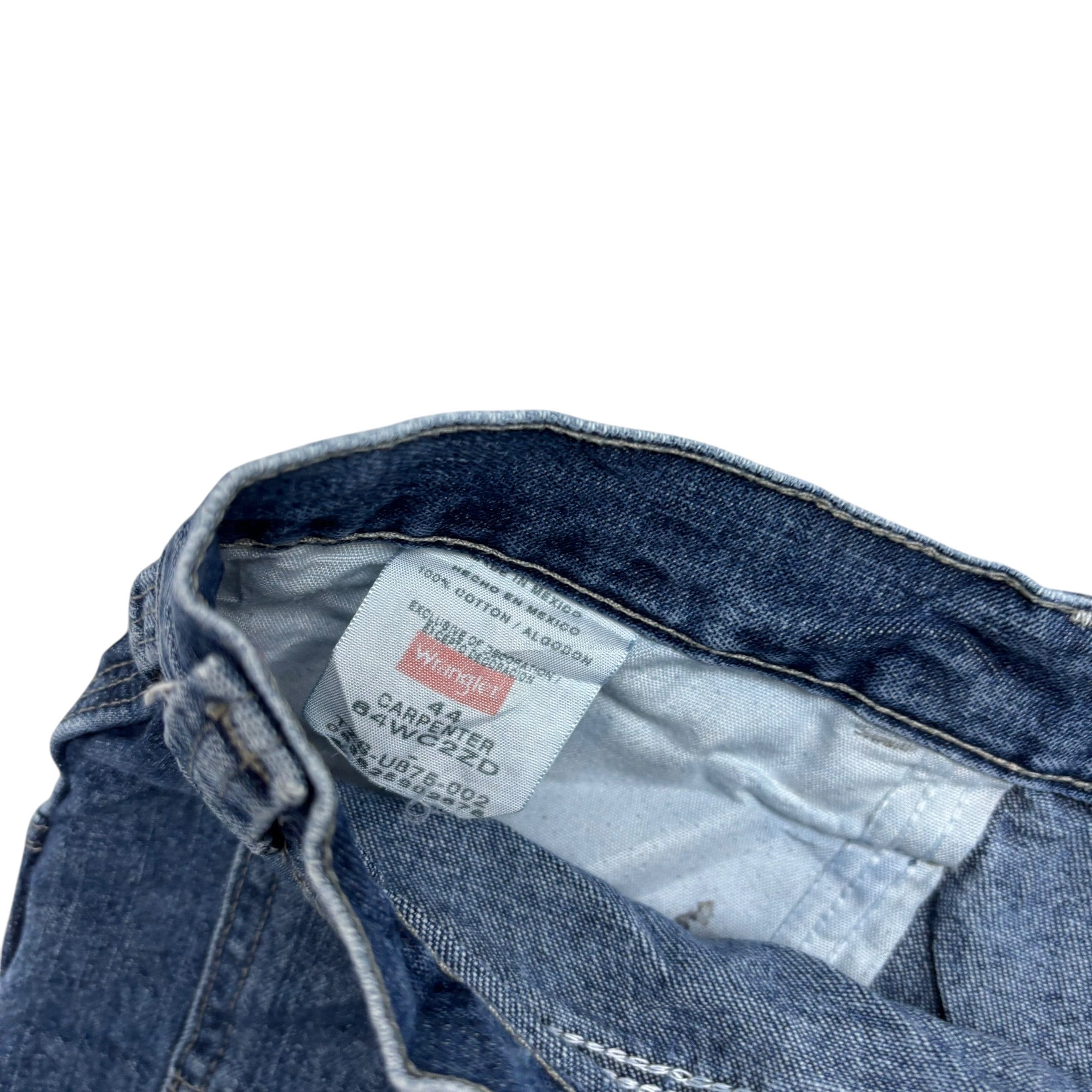 Wrangler Jorts W44 Mens Mid Blue Denim Shorts Baggy Relaxed Carpenter