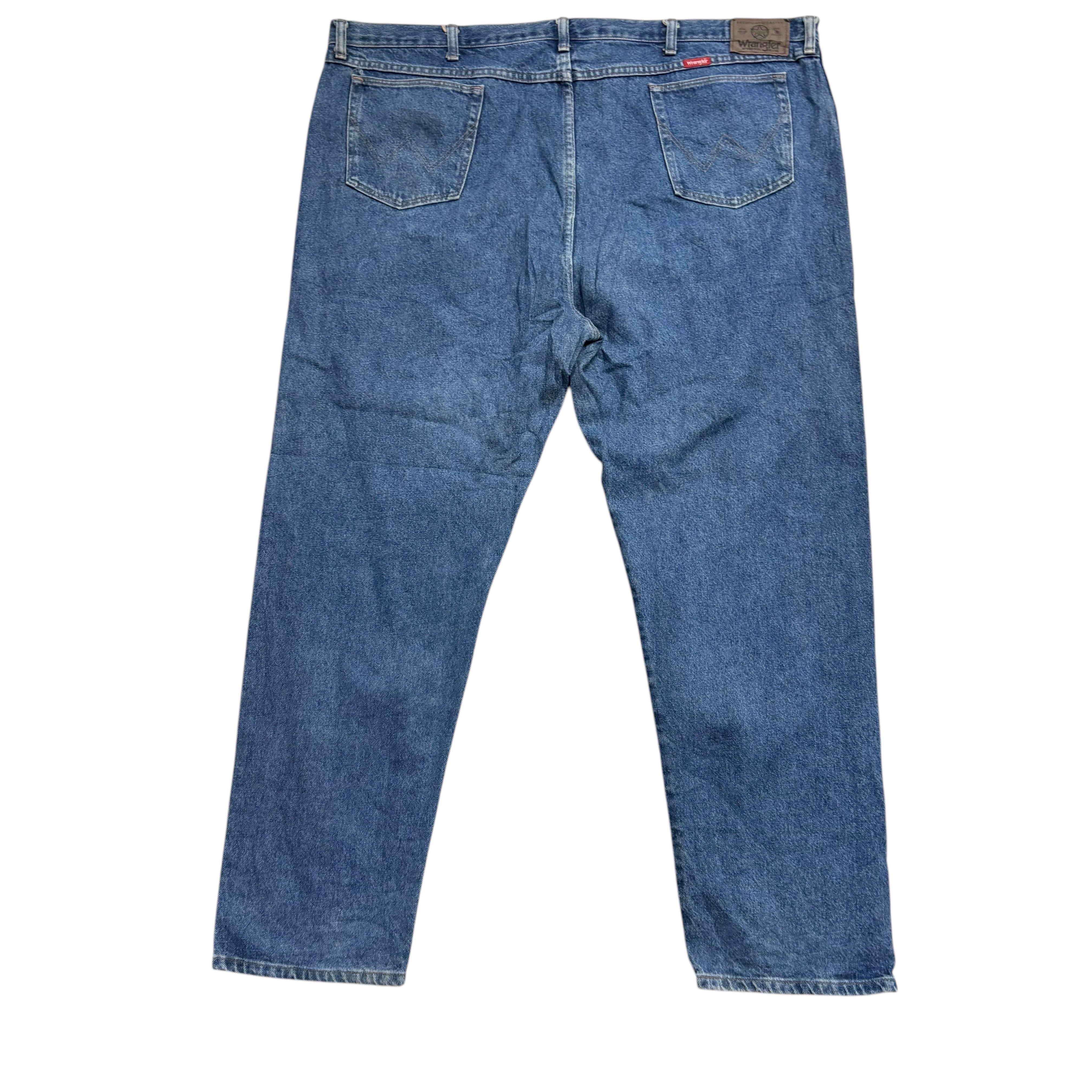 Wrangler Jeans W48 L32 Mens Mid Blue Regular Straight Fit Vintage Denim