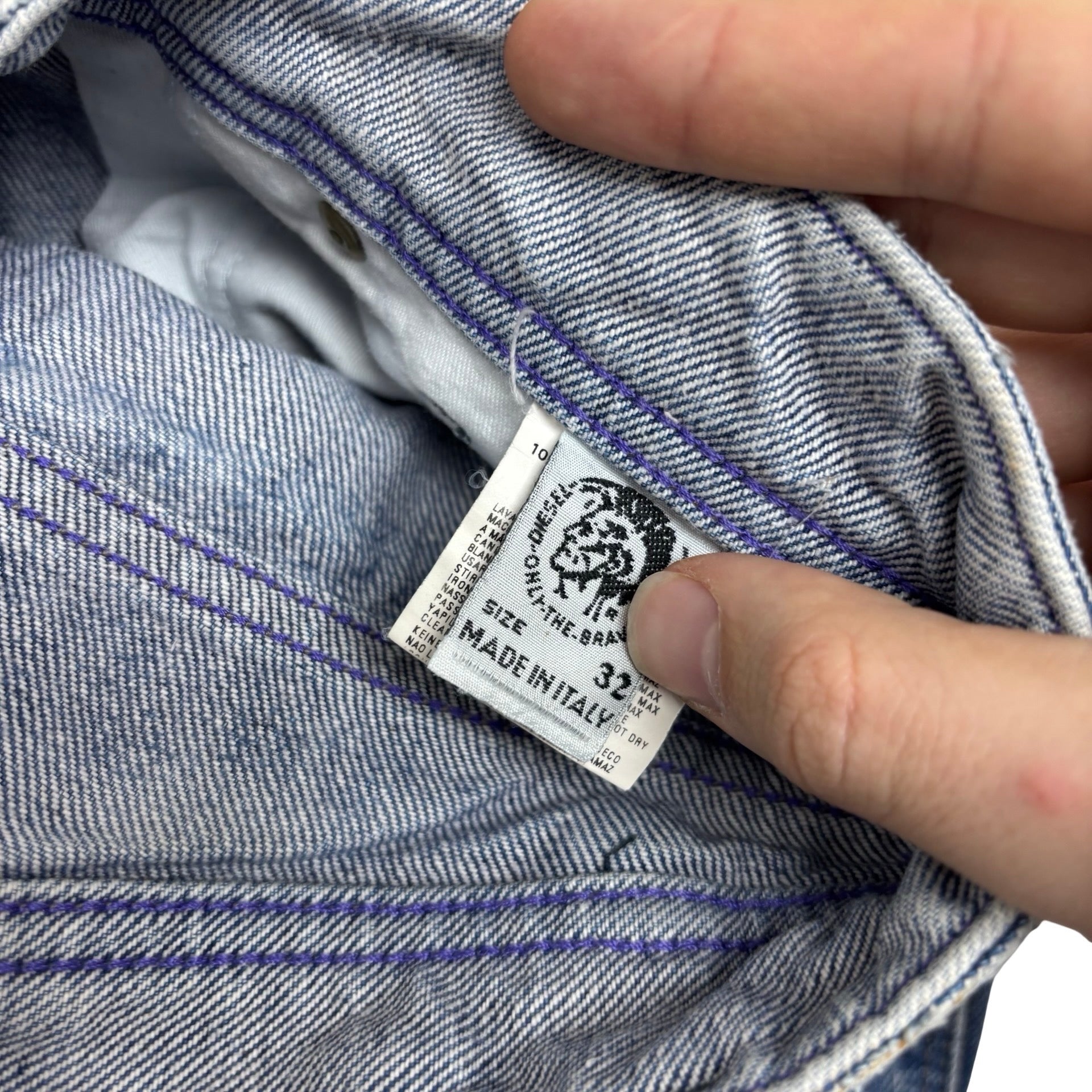 Diesel Zaf Jeans W32 L32 Mens Mid Blue Regular Bootcut Flare Fit Denim (F)