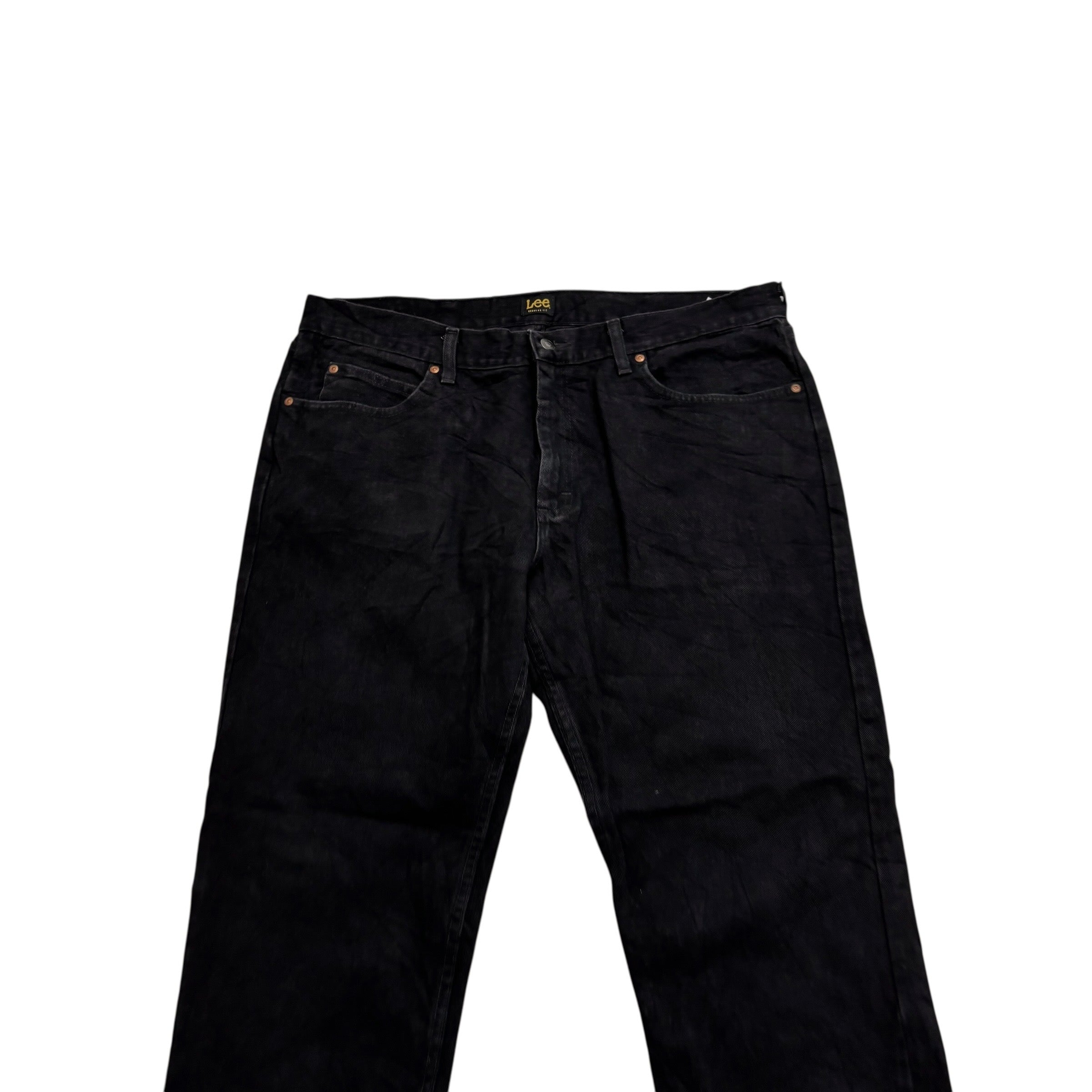 Lee Jeans W40 L29 Mens Black Regular Straight Fit Denim (E)