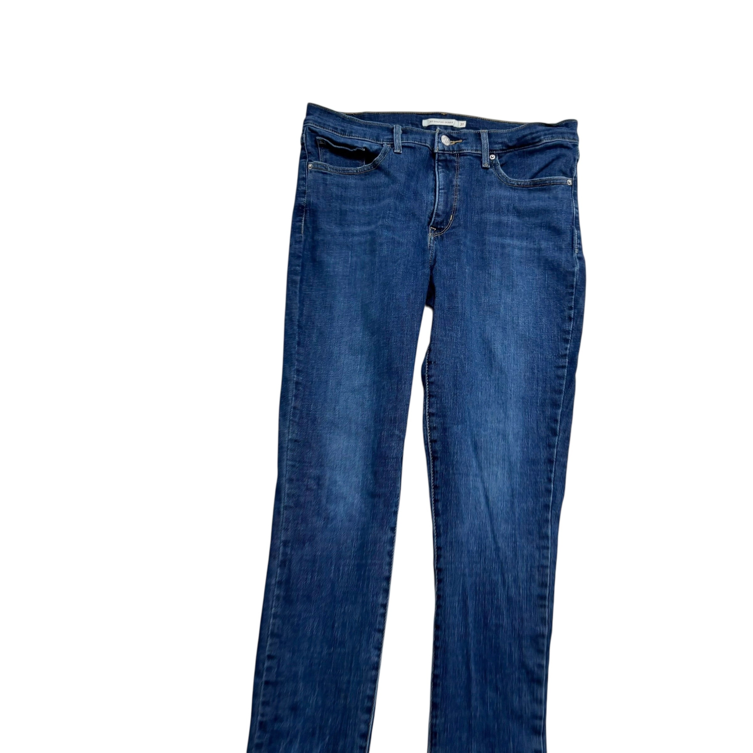 Levis 311 Jeans W31 L32 Womens Dark Blue Shaping Skinny Fit Stretch Denim (E)